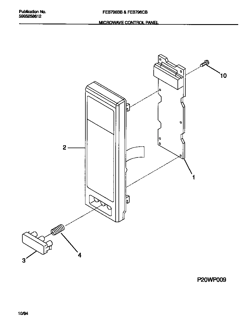 10 - MICROWAVE CONTROL PANEL