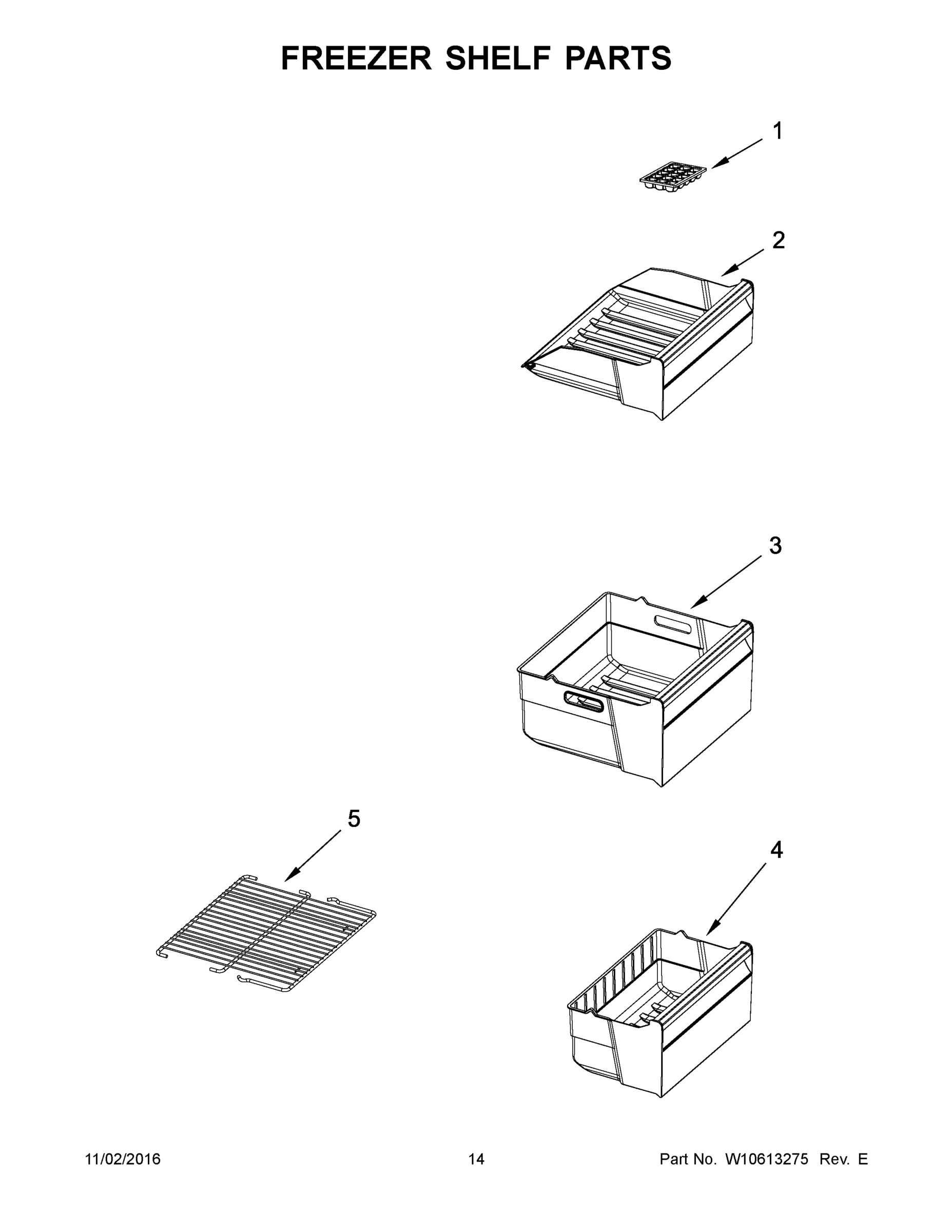 08 - FREEZER SHELF PARTS