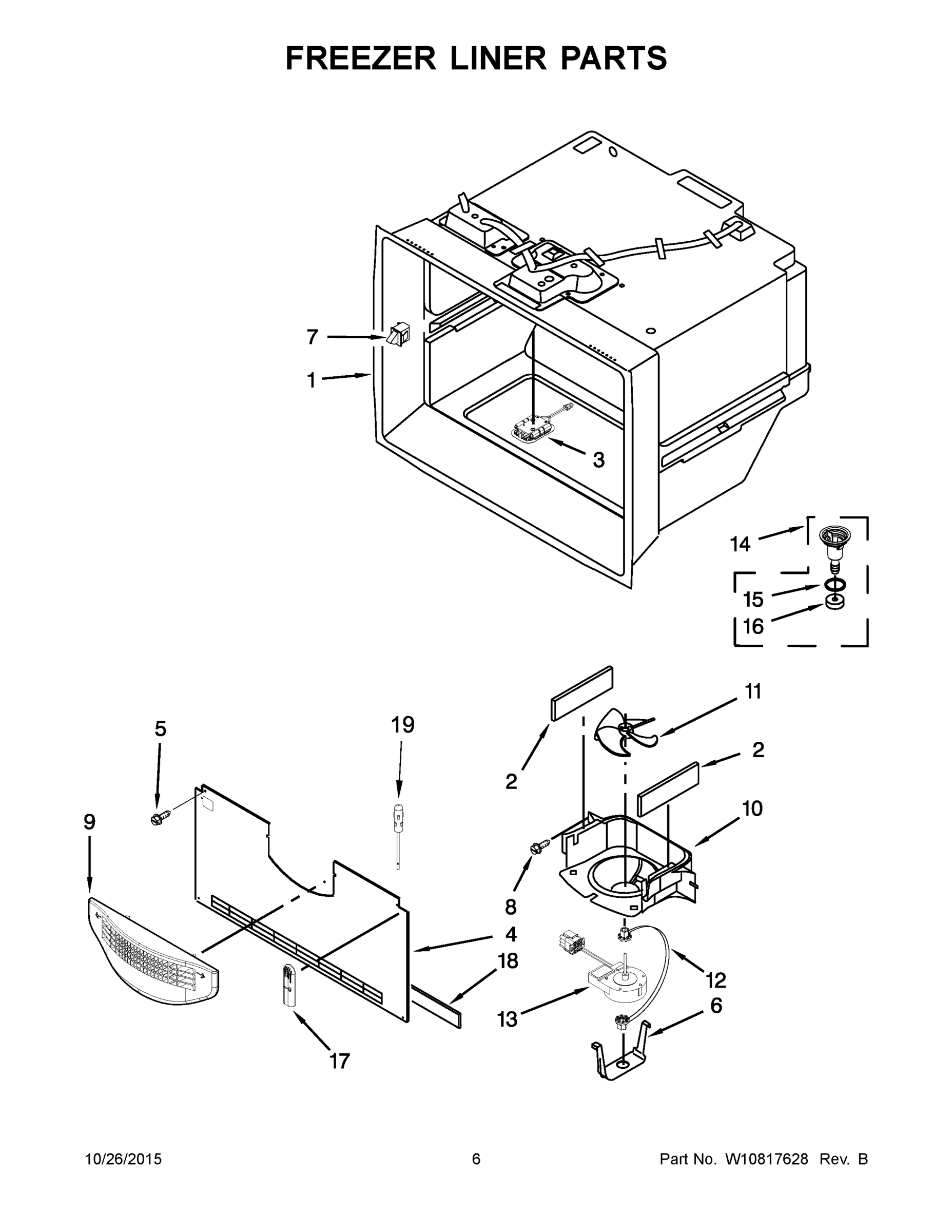04 - FREEZER LINER PARTS