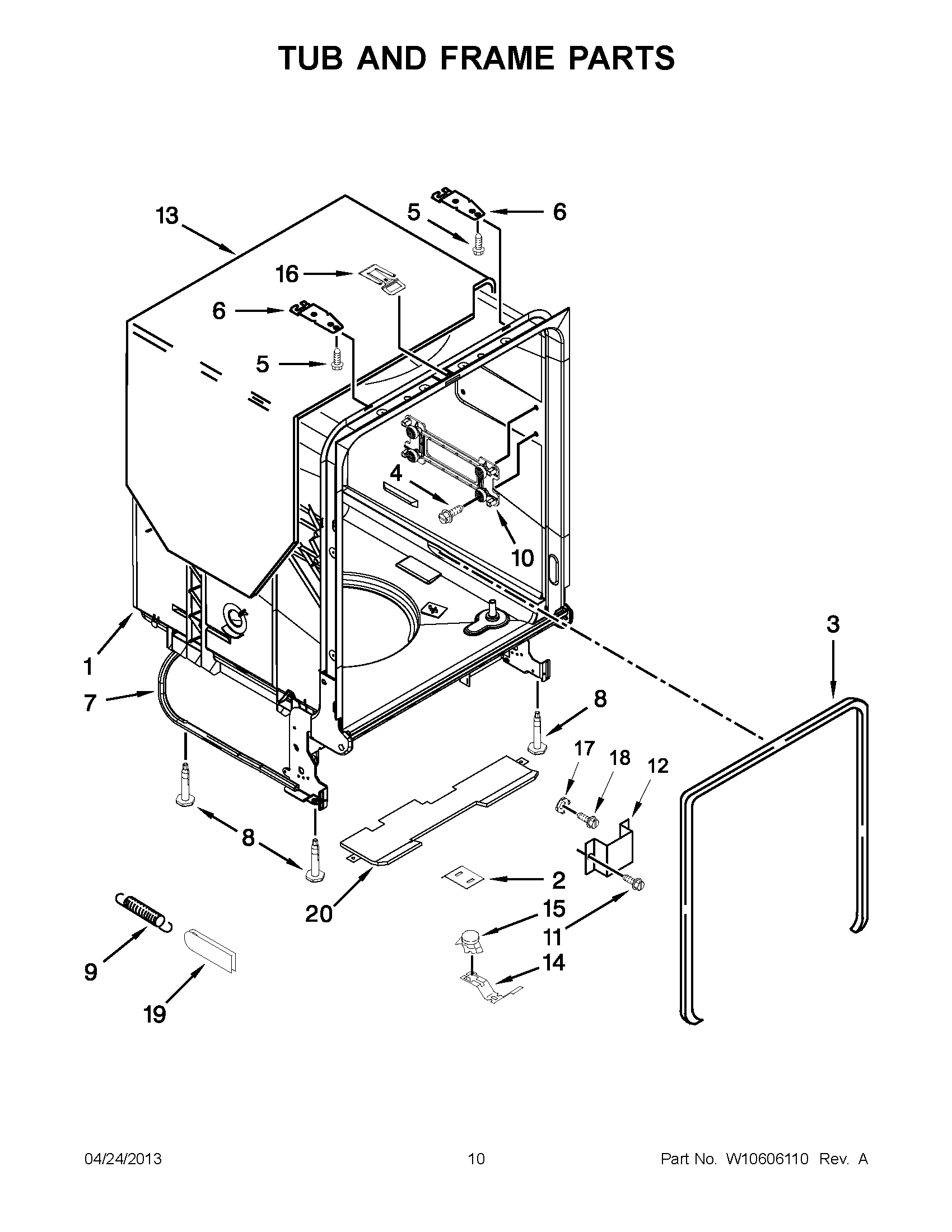 05 - TUB AND FRAME PARTS