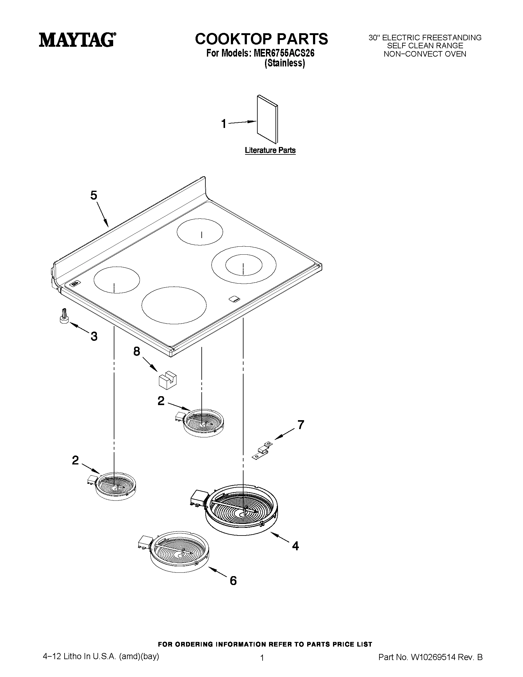01 - COOKTOP PARTS