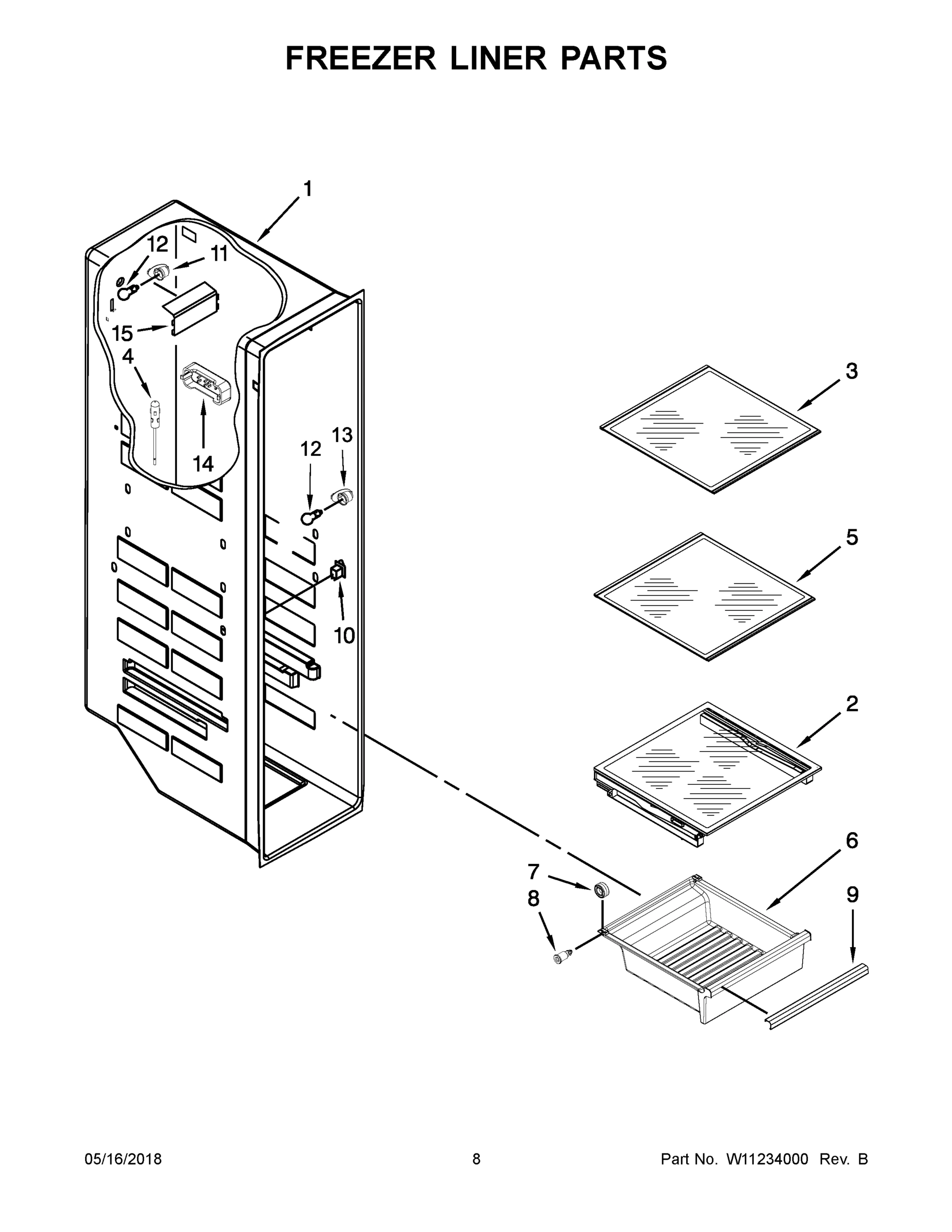 05 - FREEZER LINER PARTS