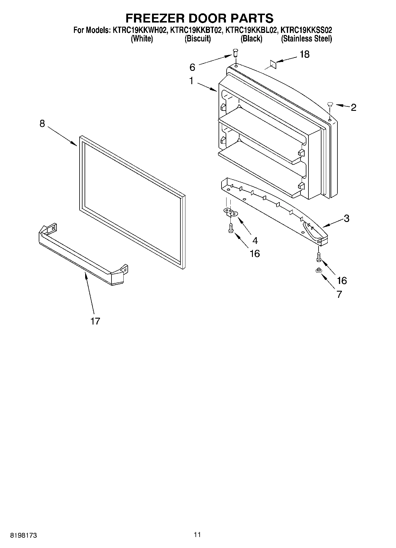 06 - FREEZER DOOR, OPTIONAL