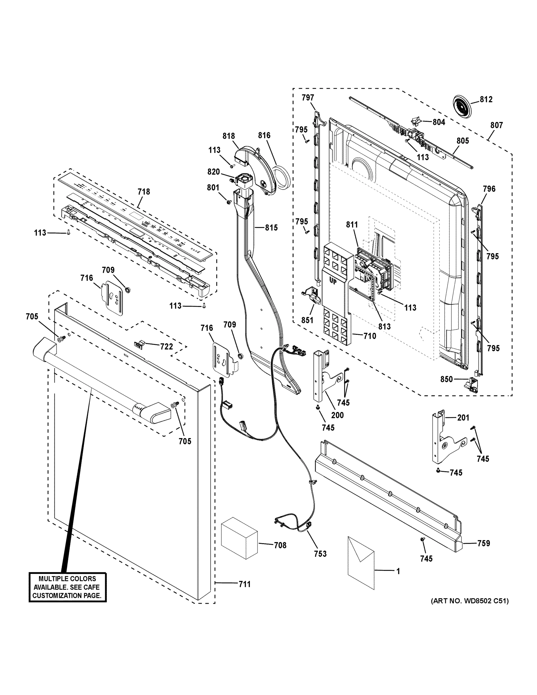 ESCUTCHEON & DOOR ASSEMBLY