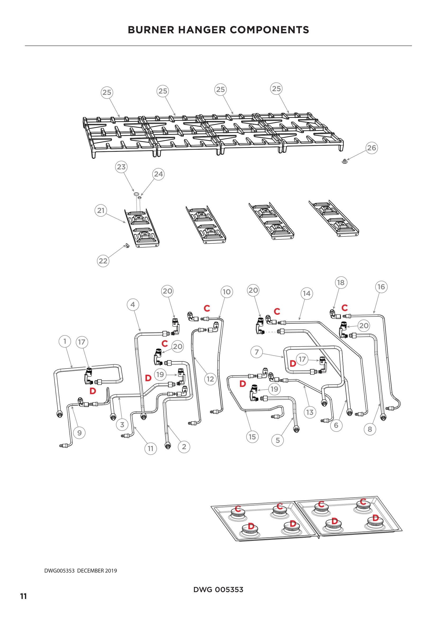 BURNER HANGER COMPONENTS
