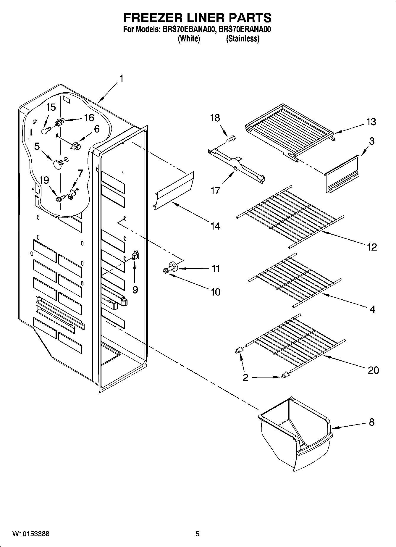 04 - FREEZER LINER PARTS