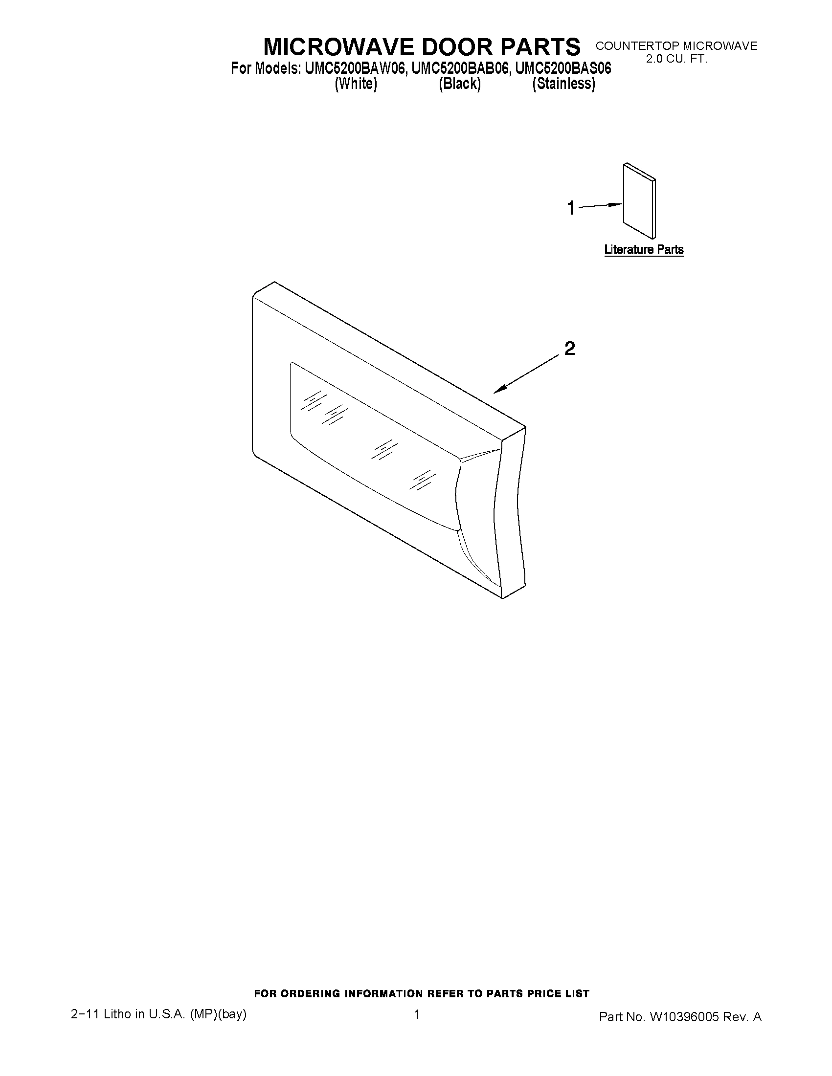 01 - MICROWAVE DOOR PARTS