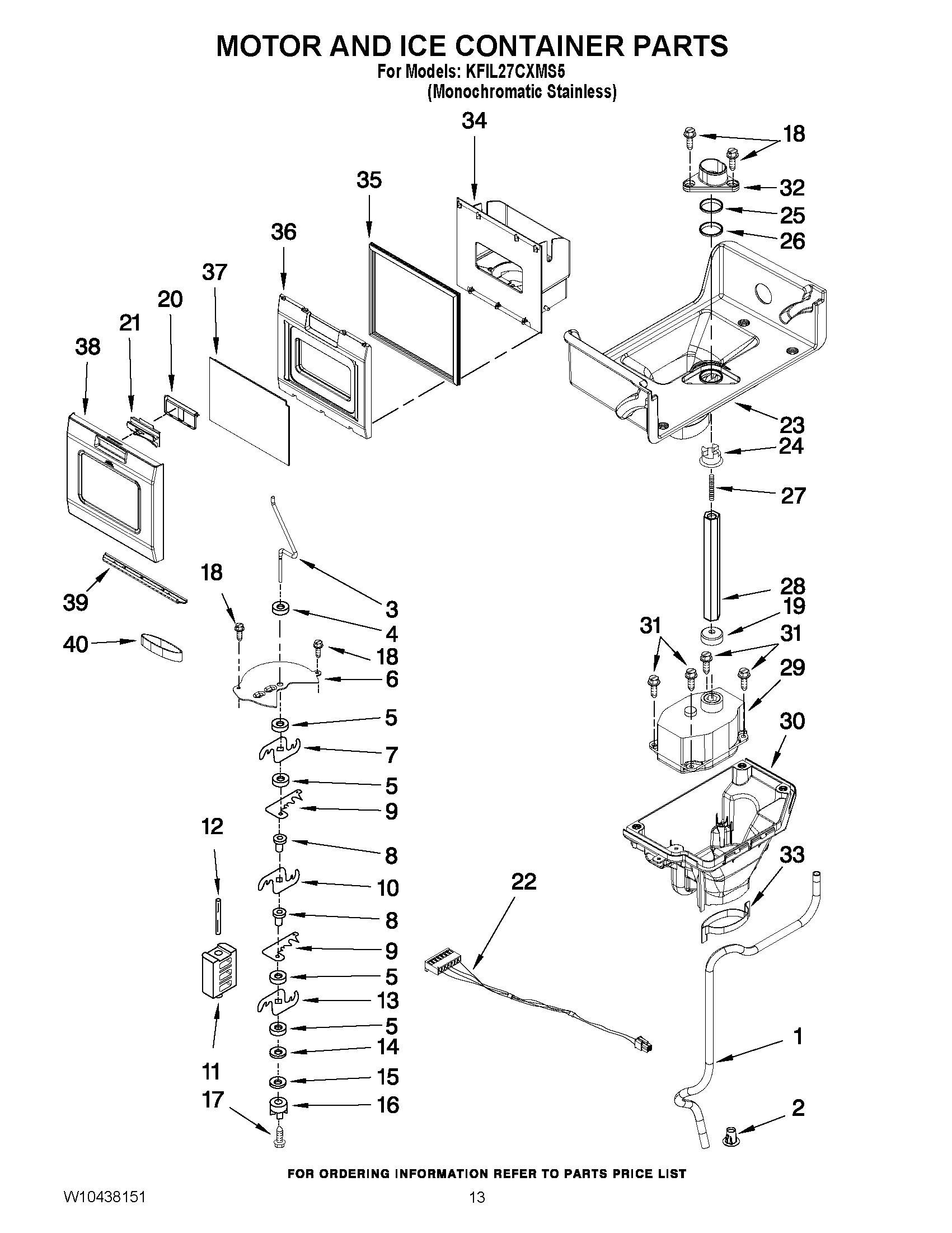 07 - MOTOR AND ICE CONTAINER PARTS