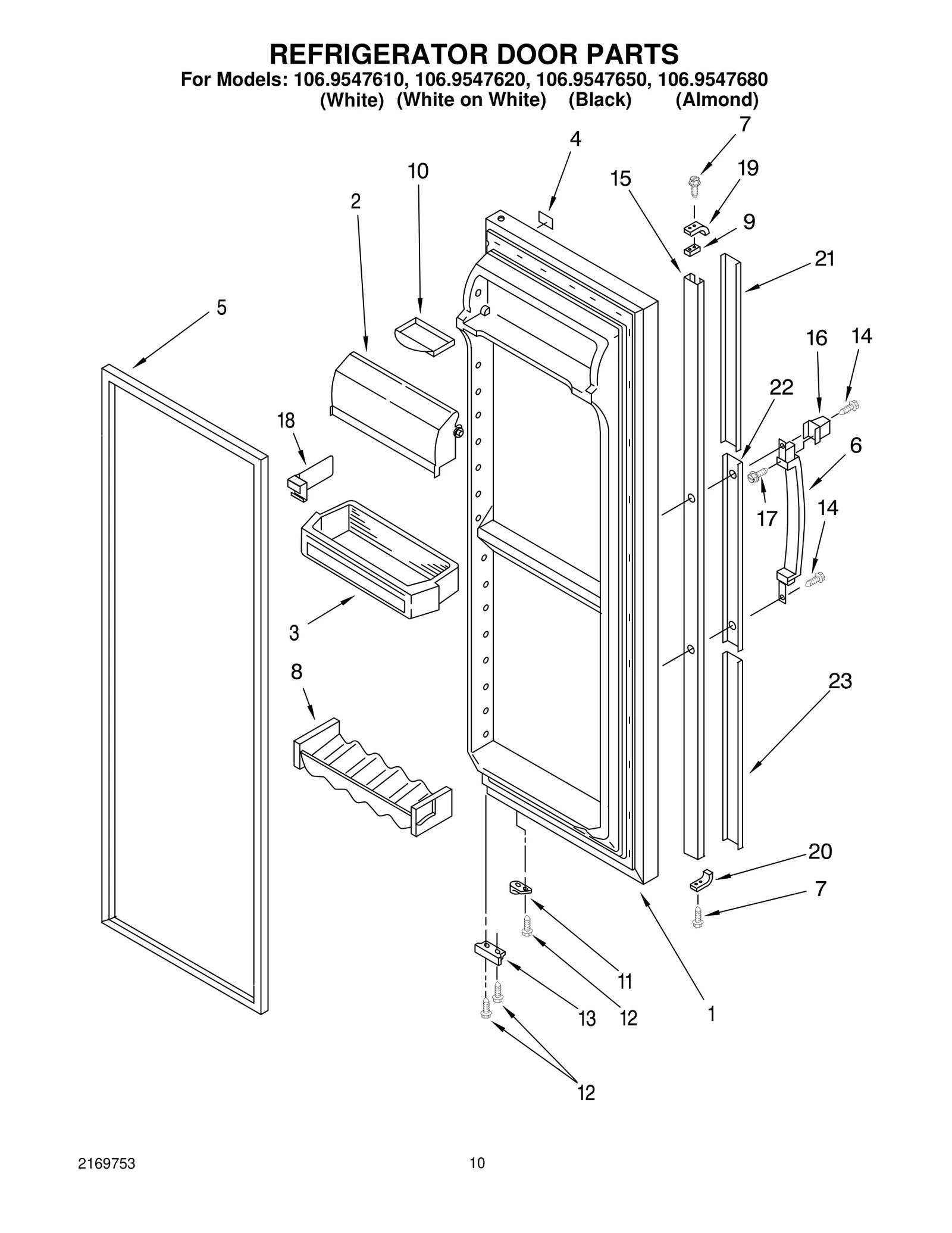 REFRIGERATOR DOOR PARTS