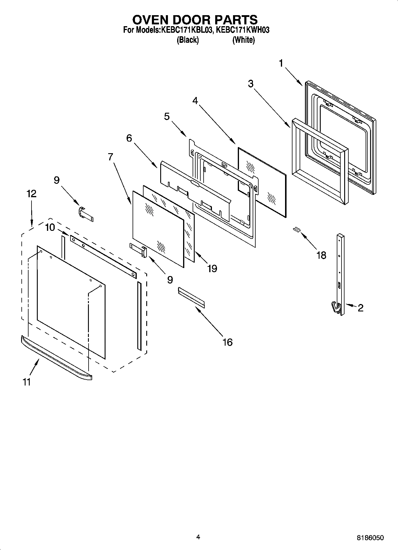 03 - OVEN DOOR PARTS