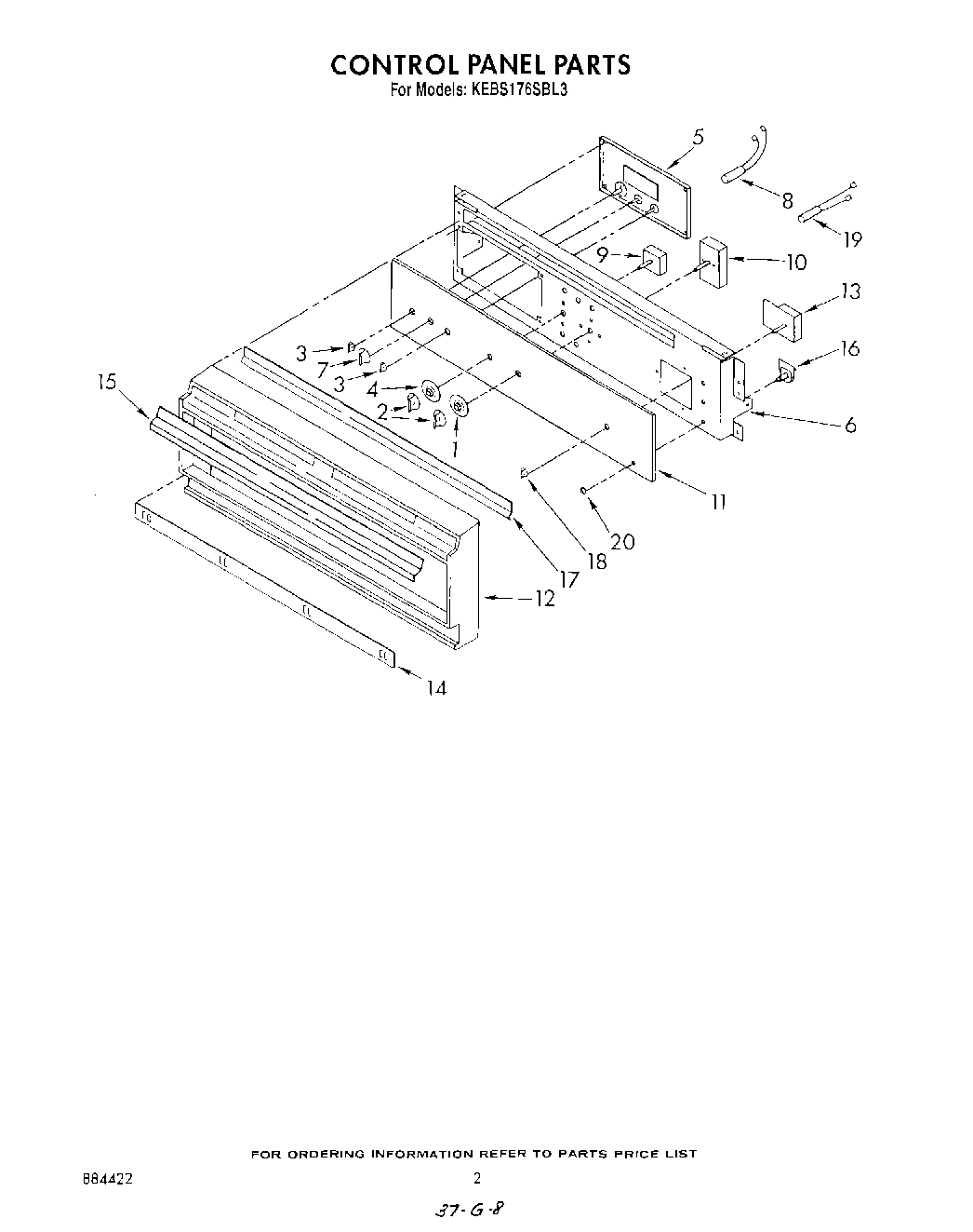 02 - CONTROL PANEL , LIT/OPTIONAL