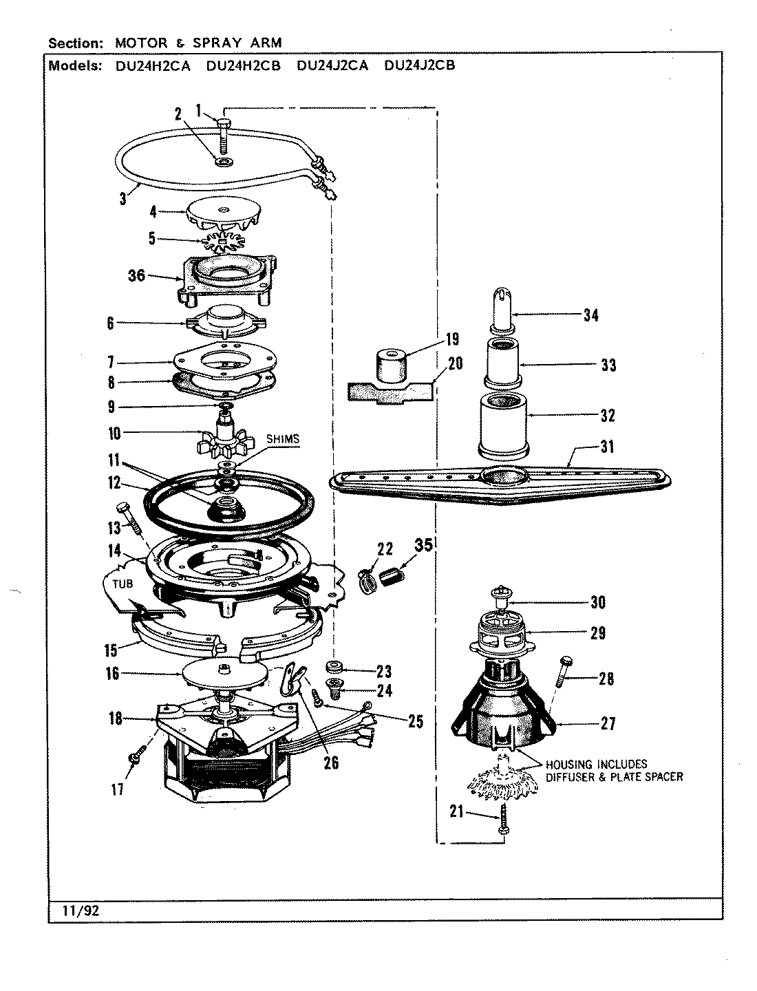04 - MOTOR & SPRAY ARM