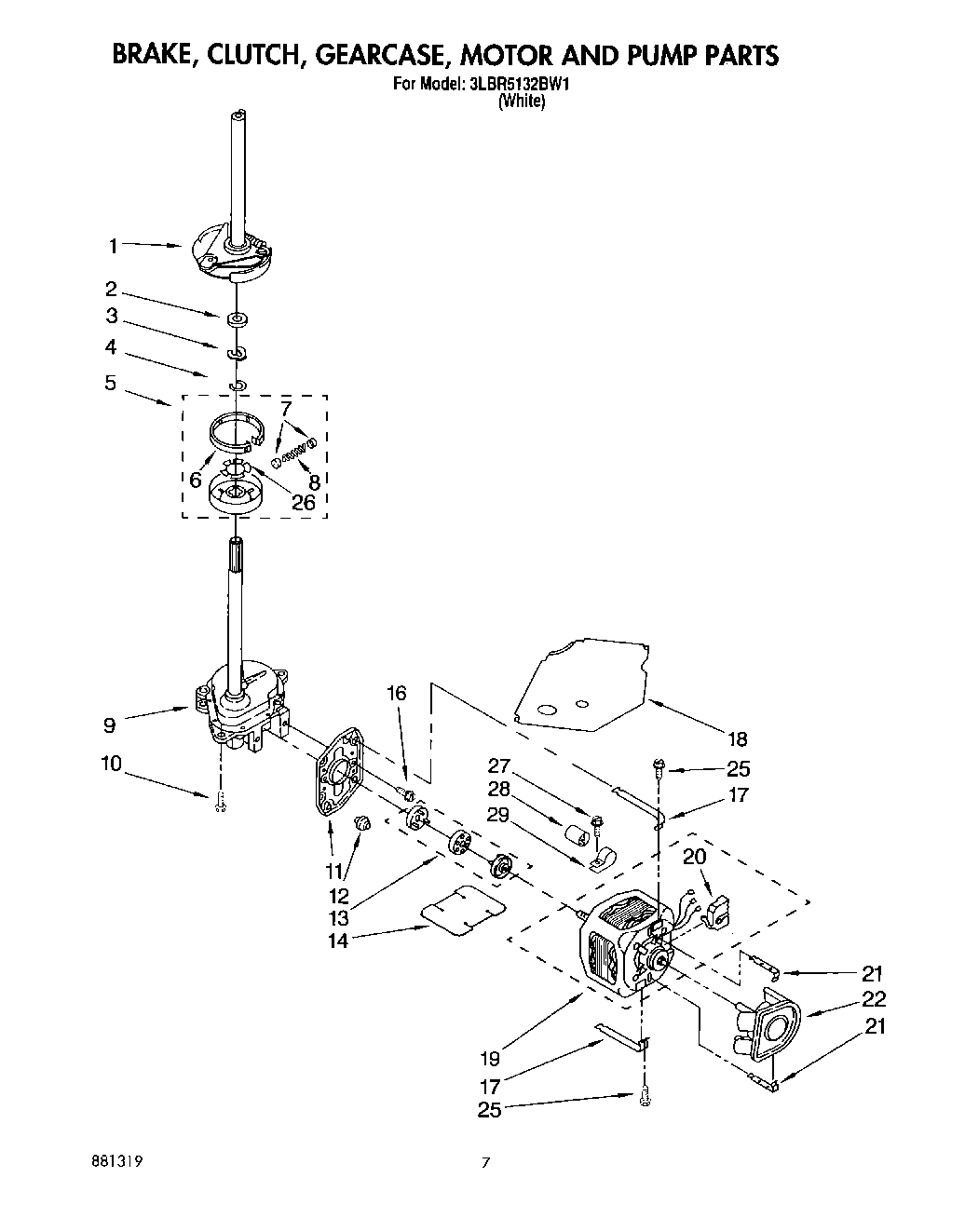 05 - BRAKE, CLUTCH, GEARCASE, MOTOR & PUMP