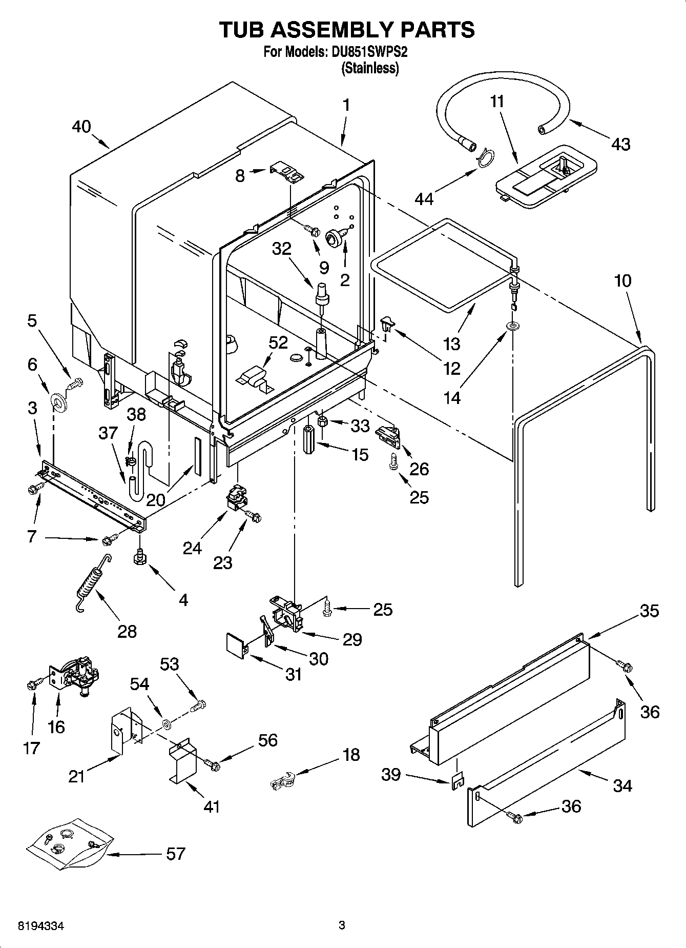 03 - TUB ASSEMBLY PARTS