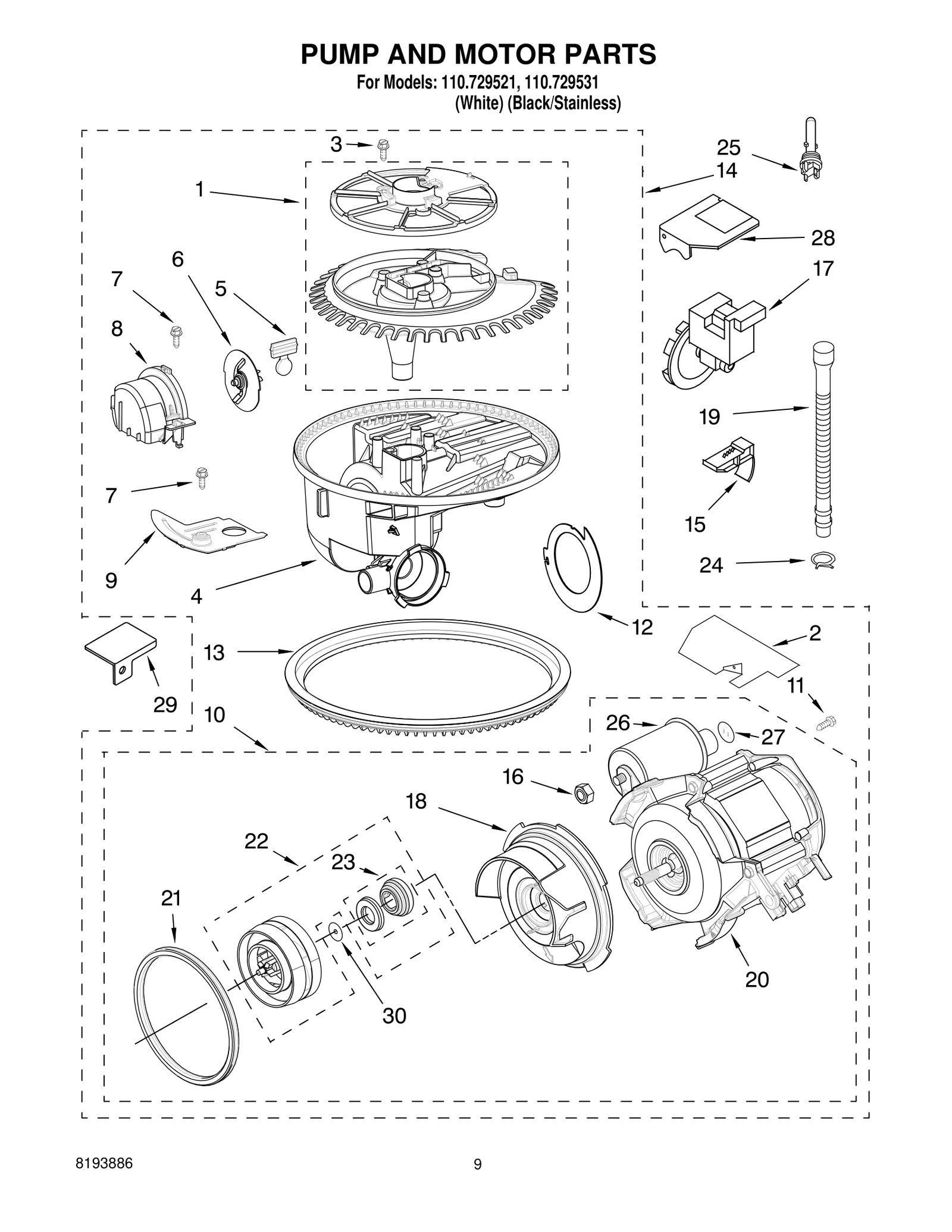 PUMP AND MOTOR PARTS