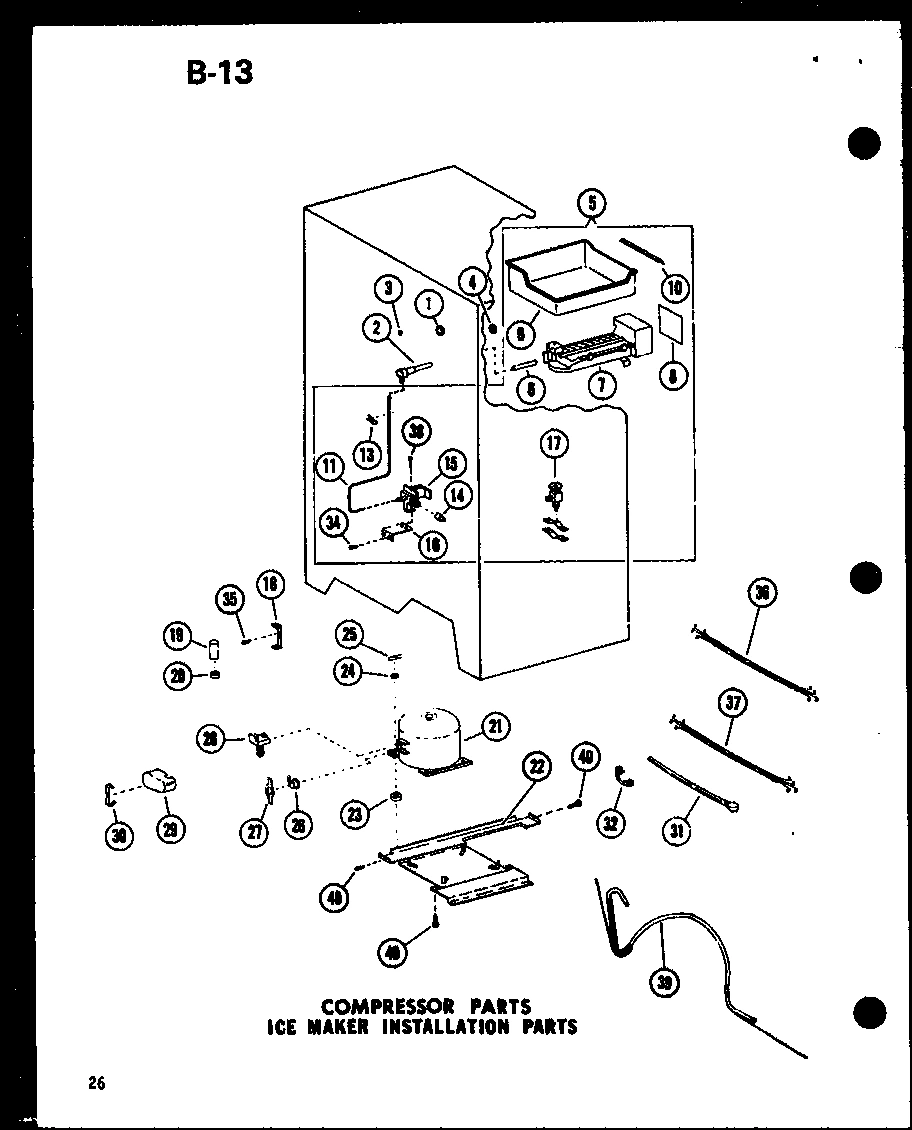 02 - COMP PARTS ICE MAKER INSTALLATION PARTS