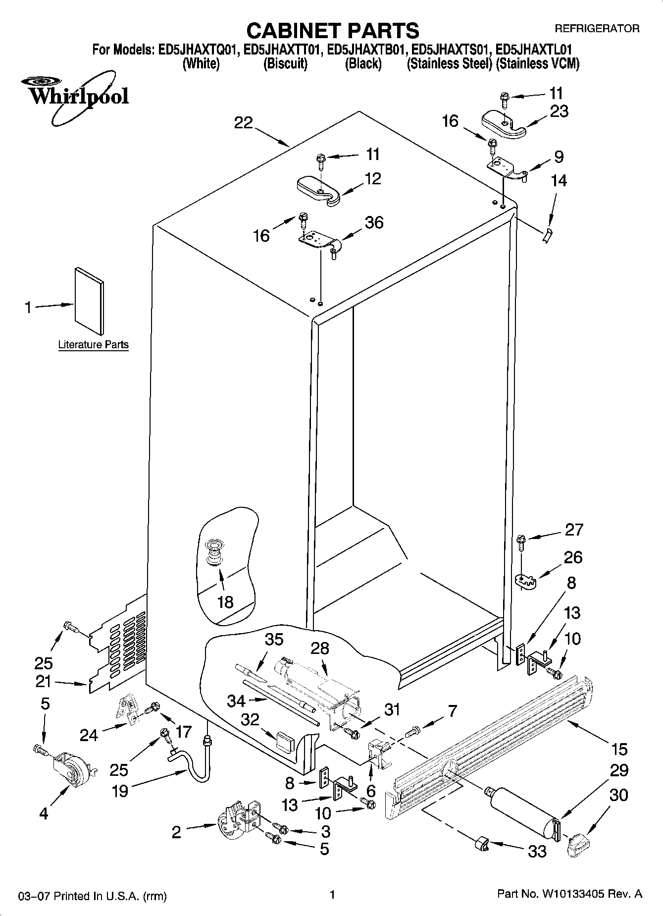 01 - CABINET PARTS