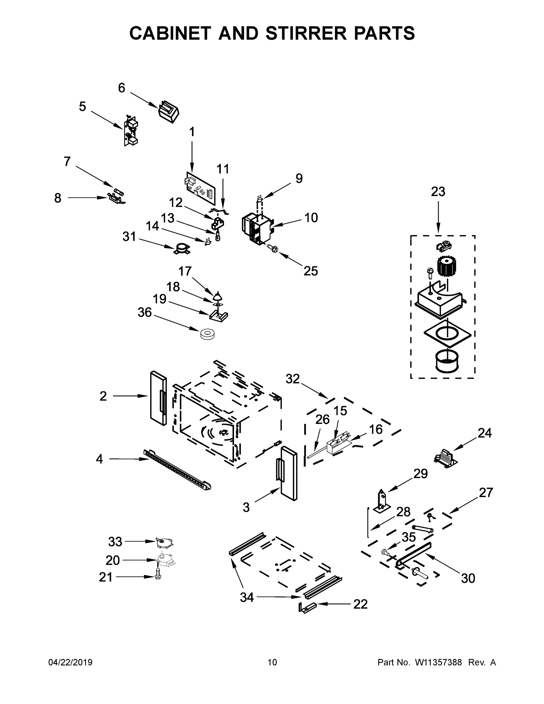 06 - CABINET AND STIRRER PARTS