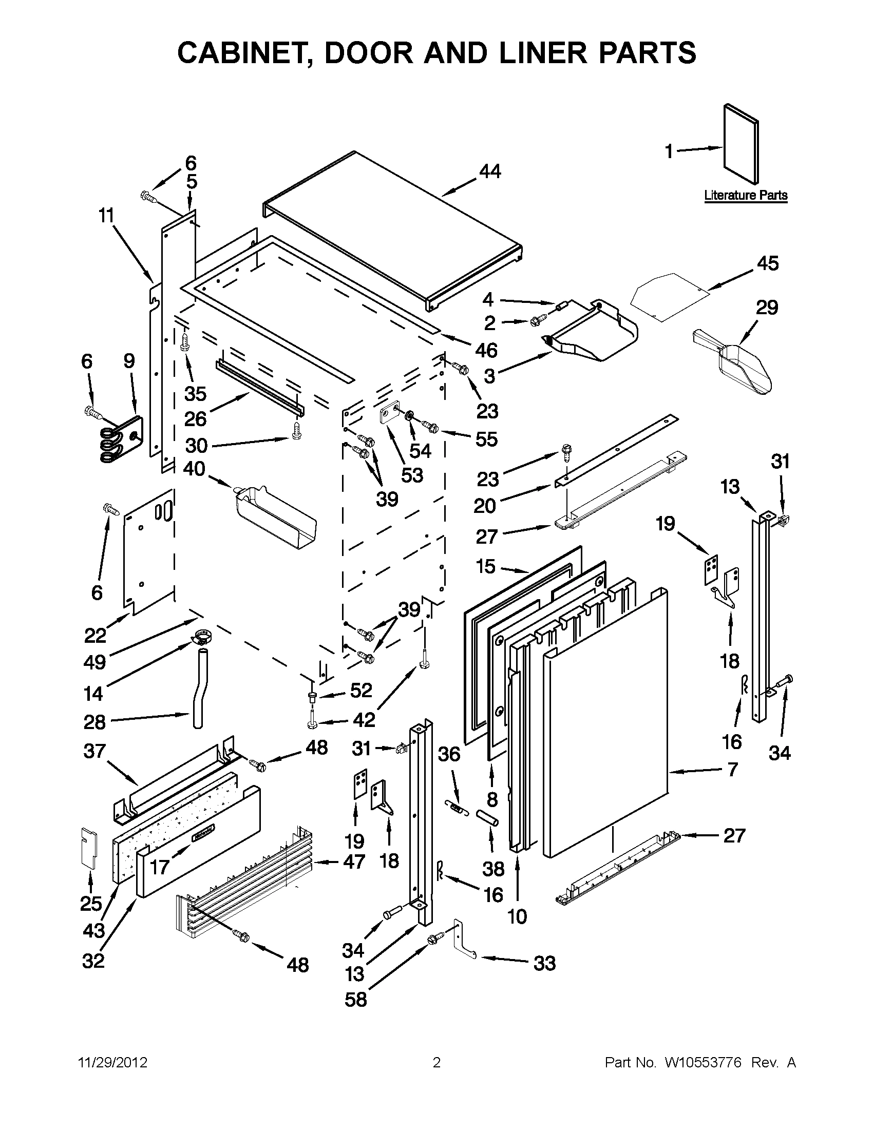 01 - CABINET, DOOR AND LINER PARTS