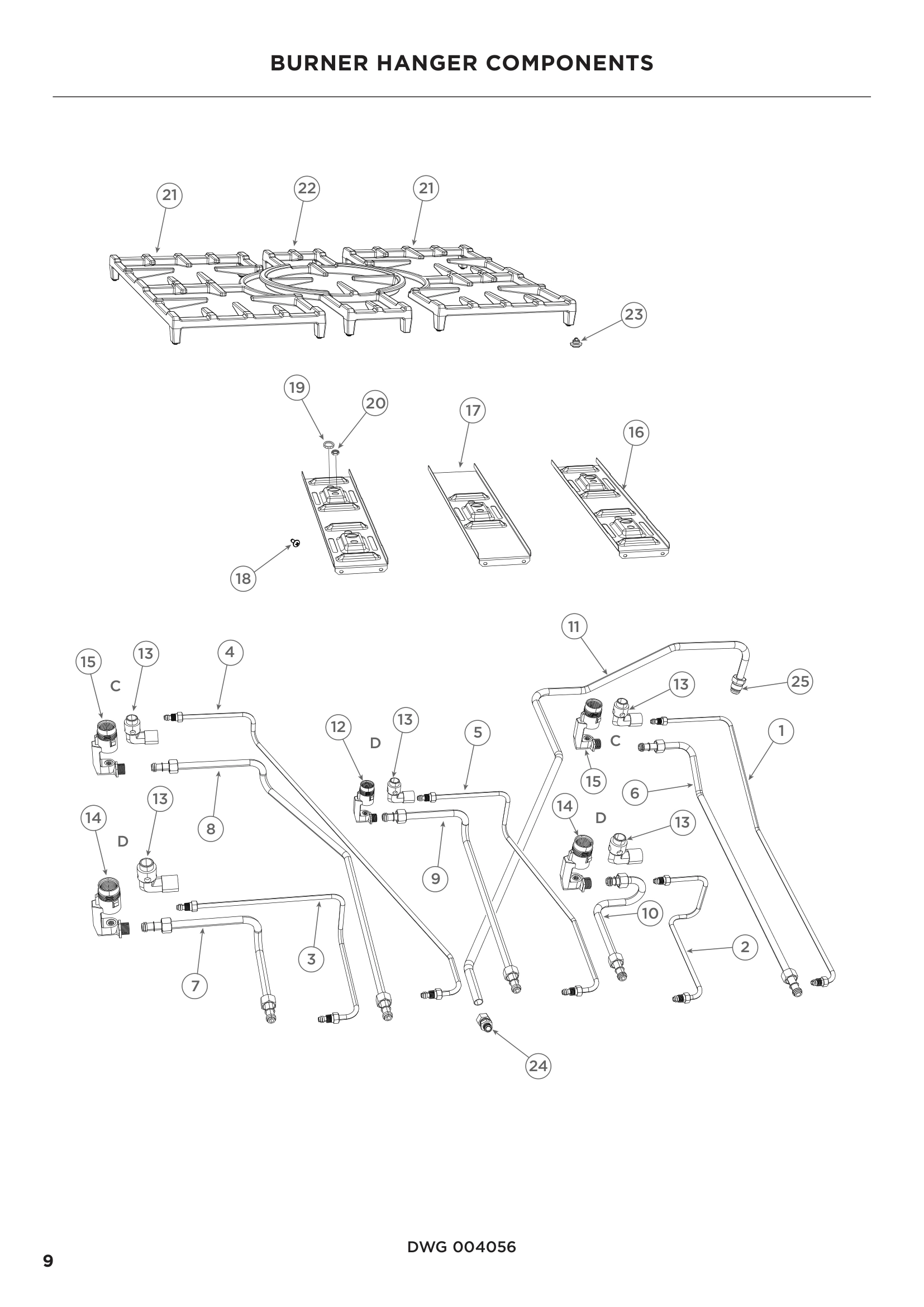 BURNER HANGER COMPONENTS