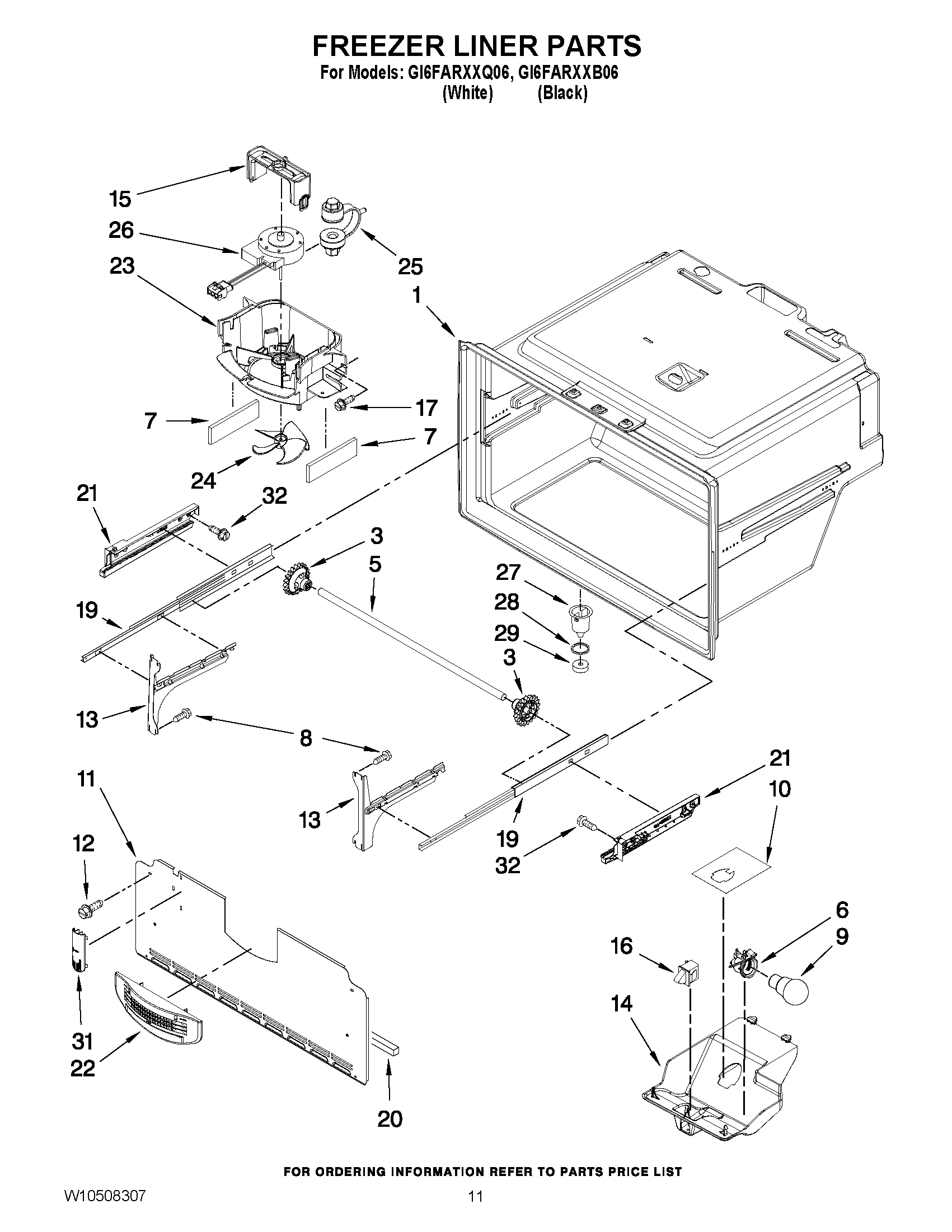 06 - FREEZER LINER PARTS