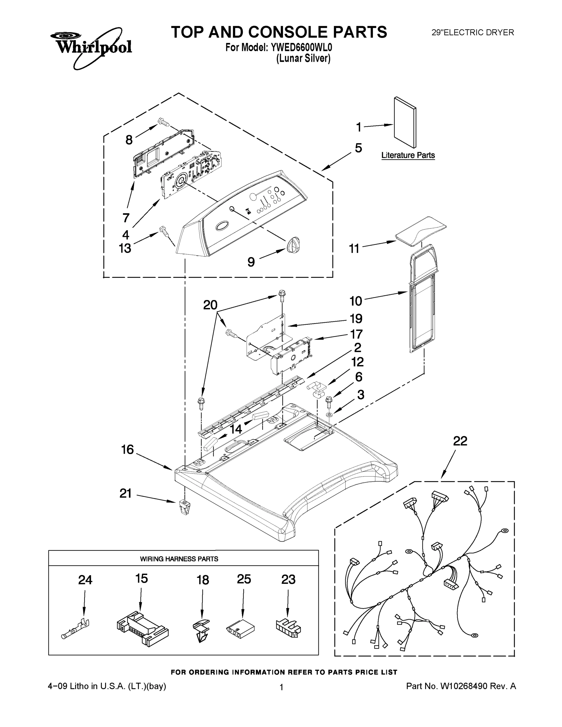 01 - TOP AND CONSOLE PARTS