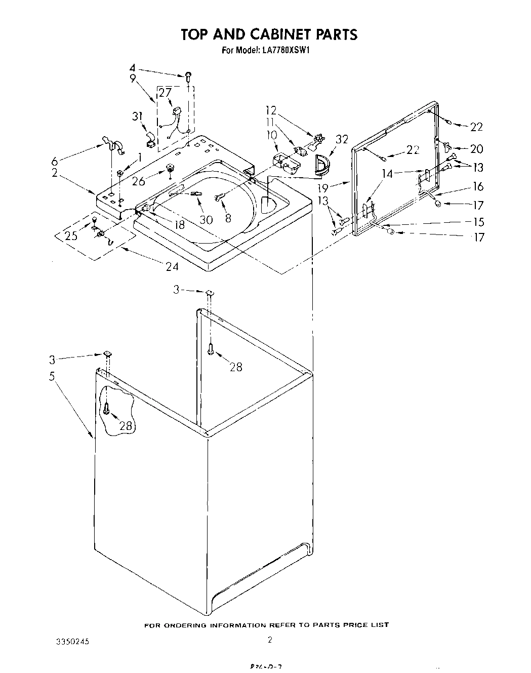 02 - TOP AND CABINET , LITERATURE AND OPTIONAL