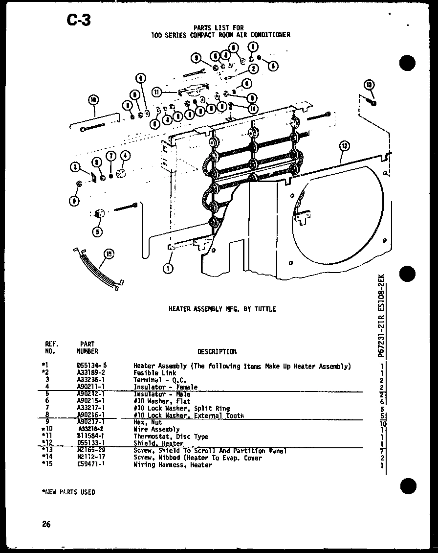 06 - HEATER ASSY MFG. BY TUTTLE