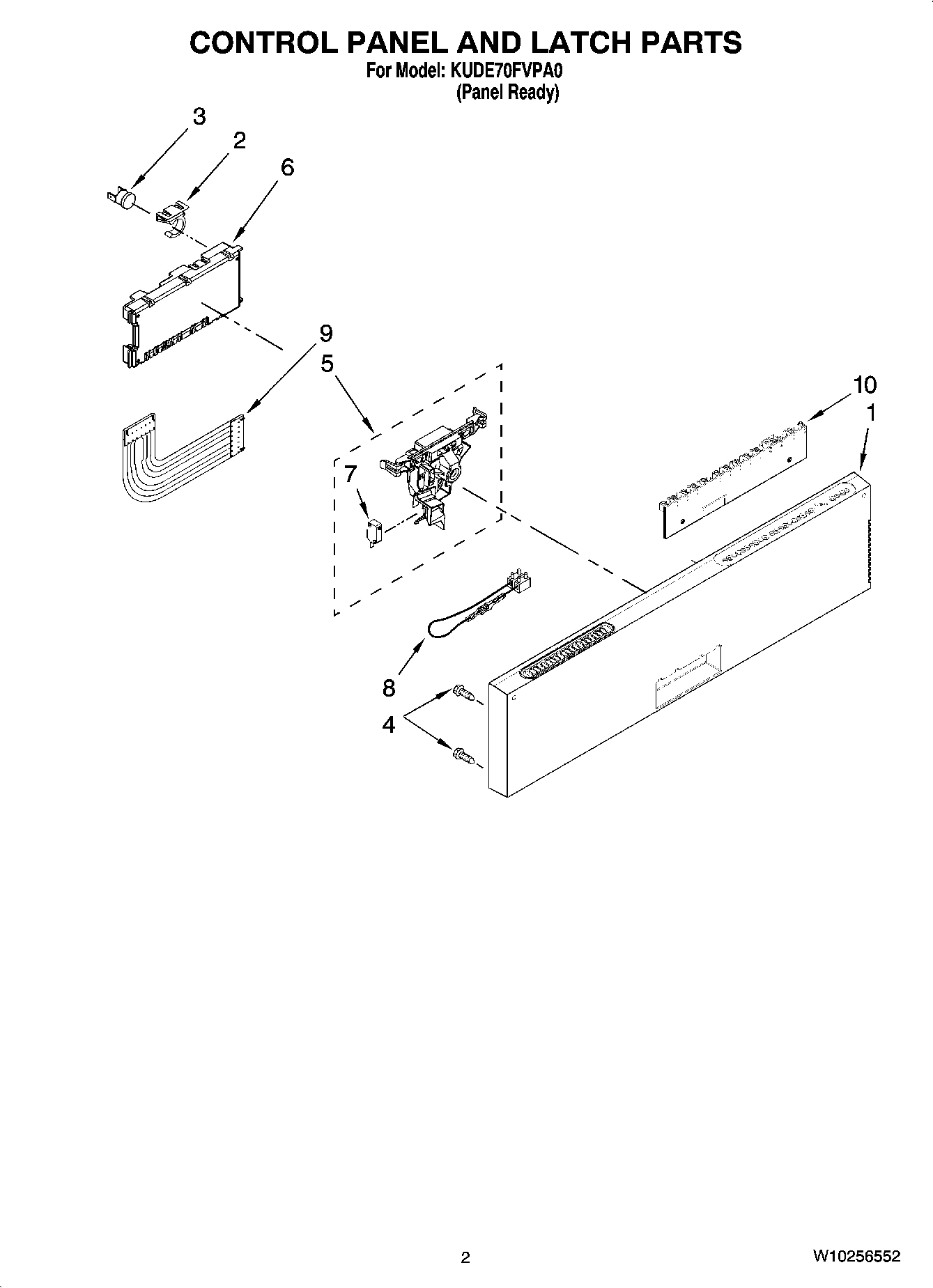 02 - CONTROL PANEL AND LATCH PARTS