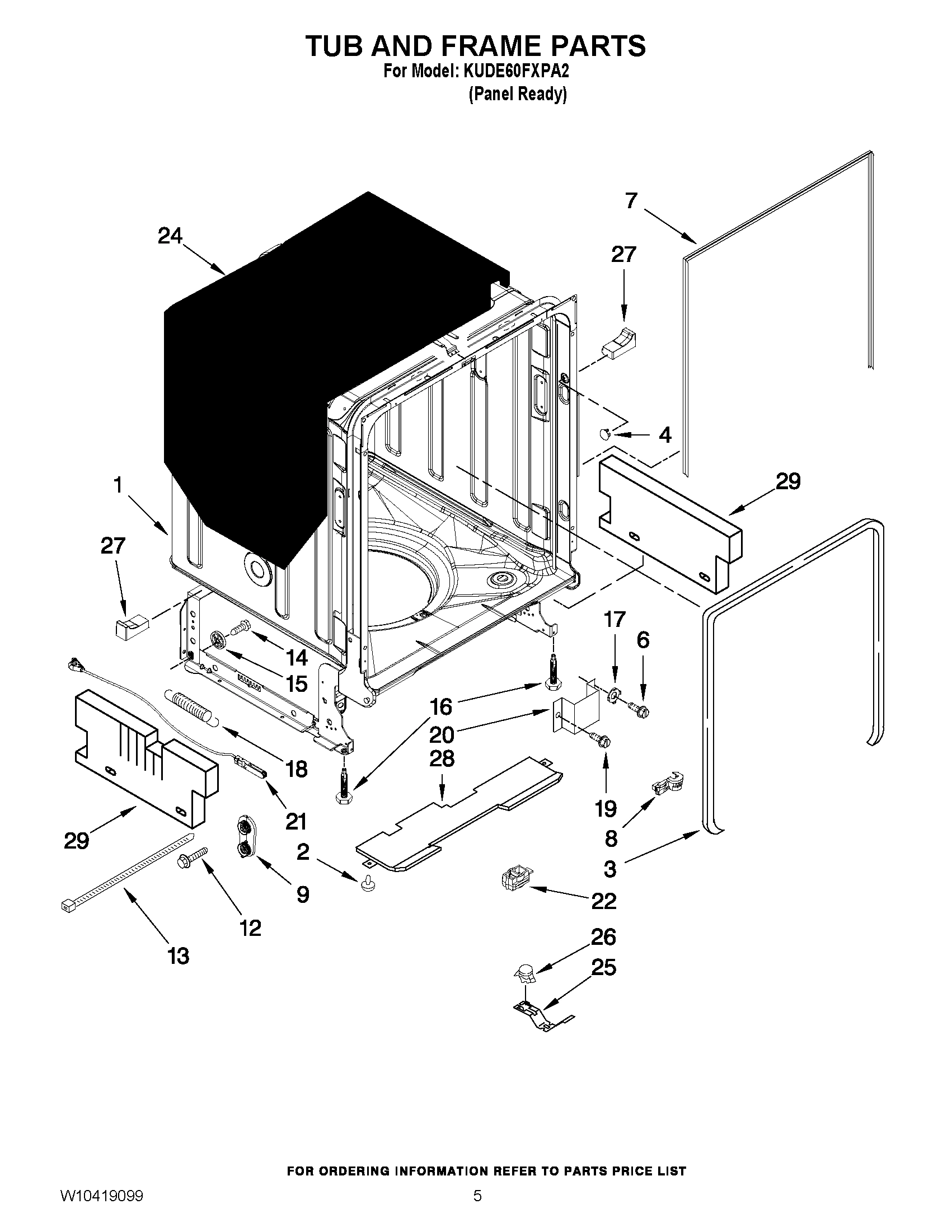 05 - TUB AND FRAME PARTS