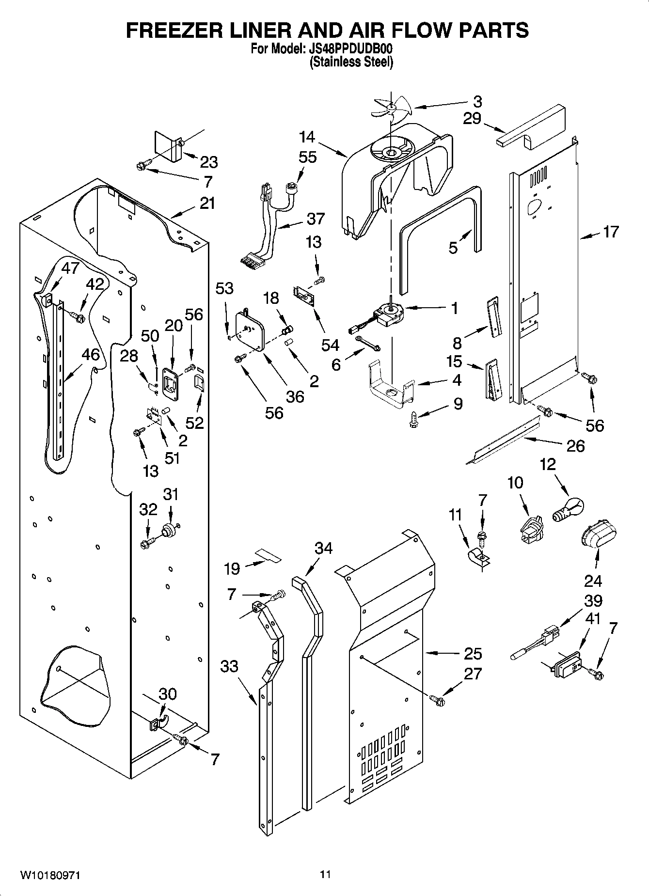 08 - FREEZER LINER AND AIR FLOW PARTS