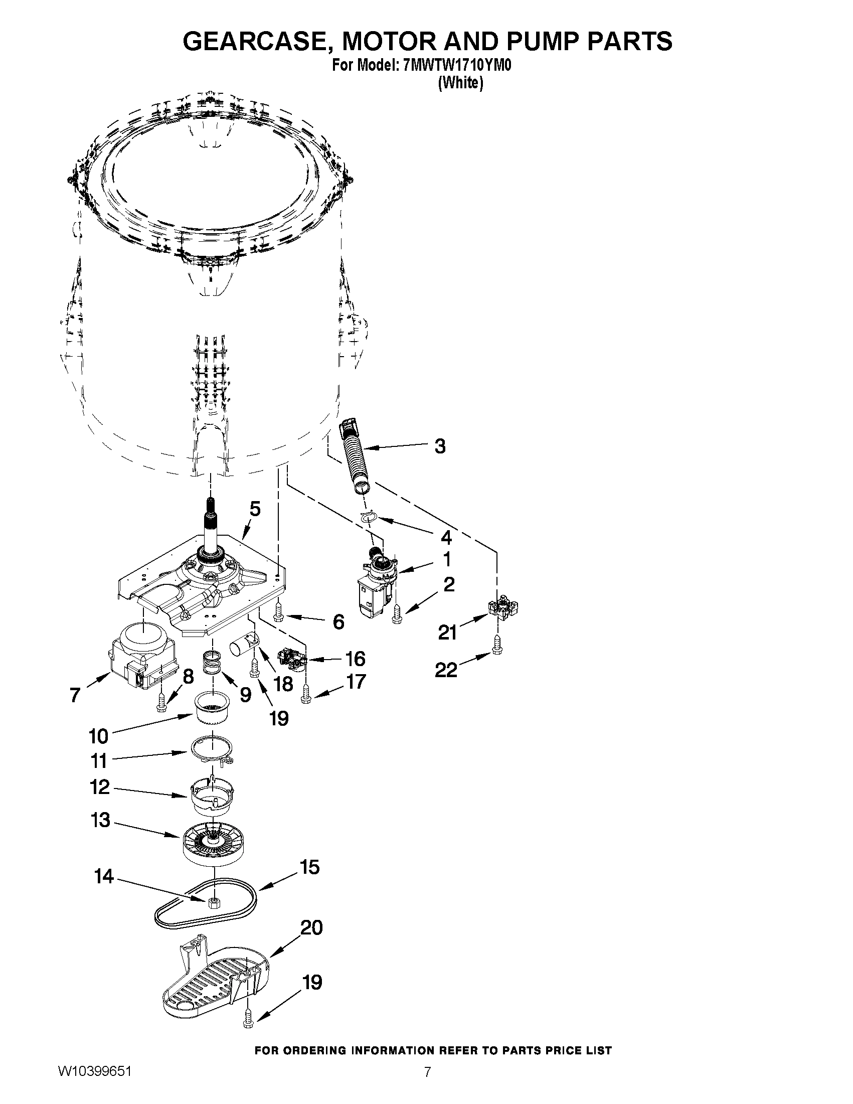 04 - GEARCASE, MOTOR AND PUMP PARTS
