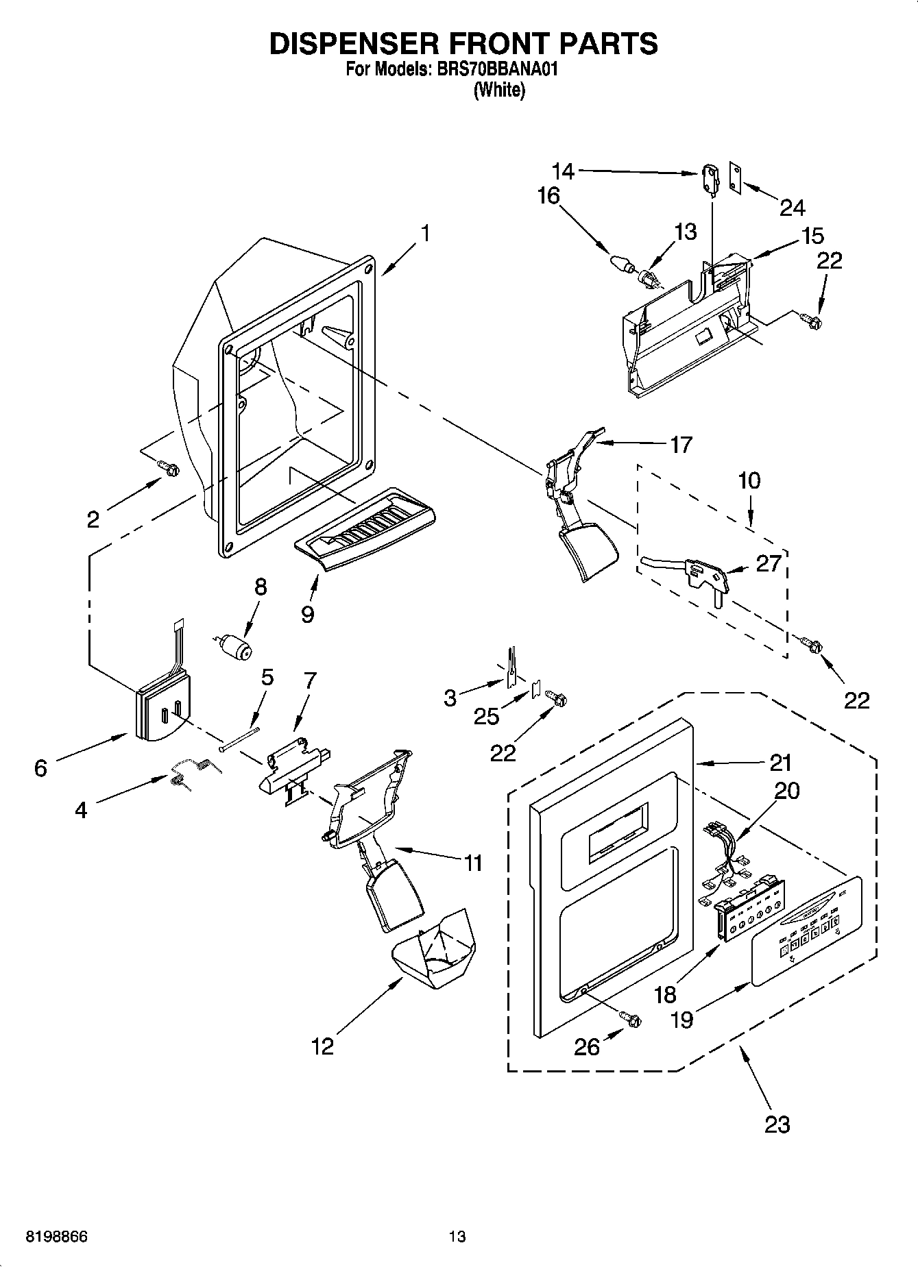 08 - DISPENSER FRONT PARTS