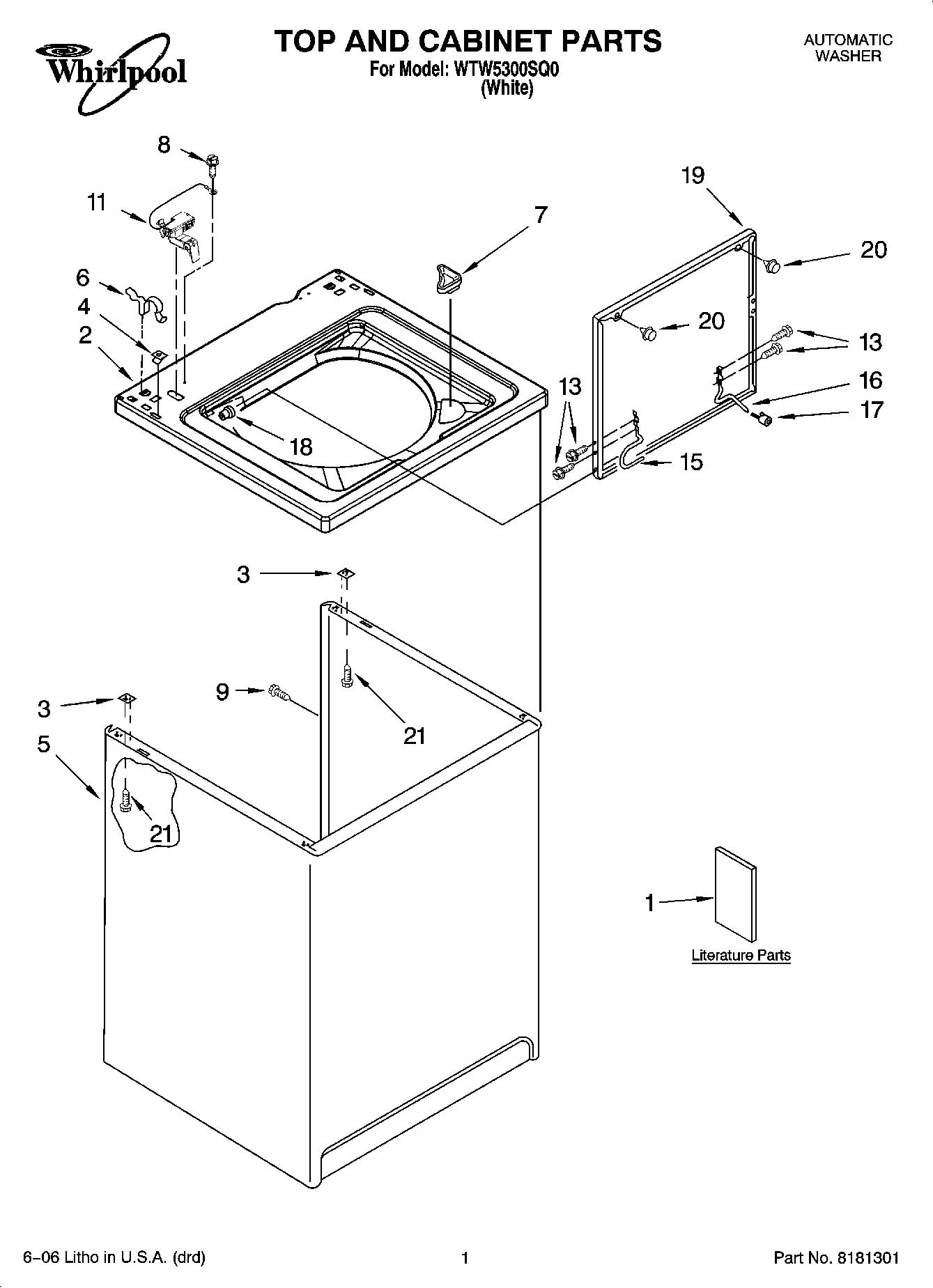 01 - TOP AND CABINET PARTS