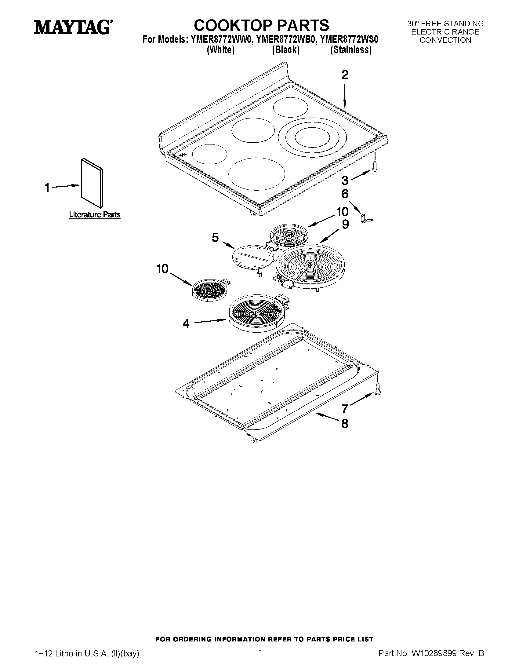 01 - COOKTOP PARTS