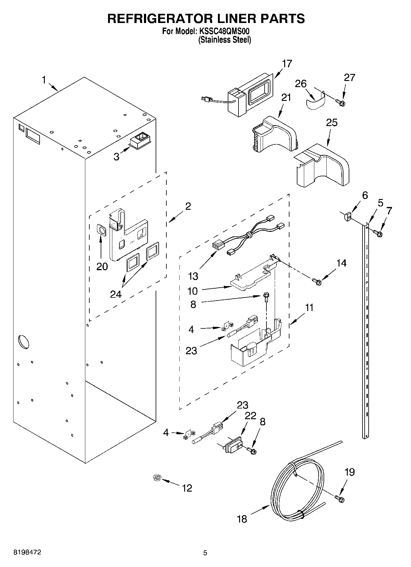 04 - REFRIGERATOR LINER PARTS