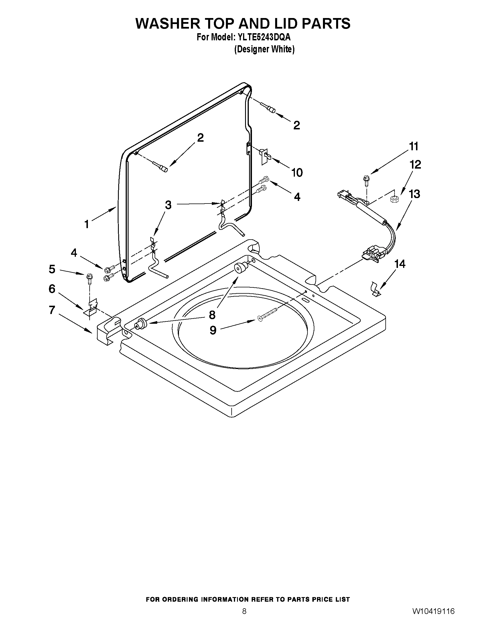 06 - WASHER TOP AND LID PARTS