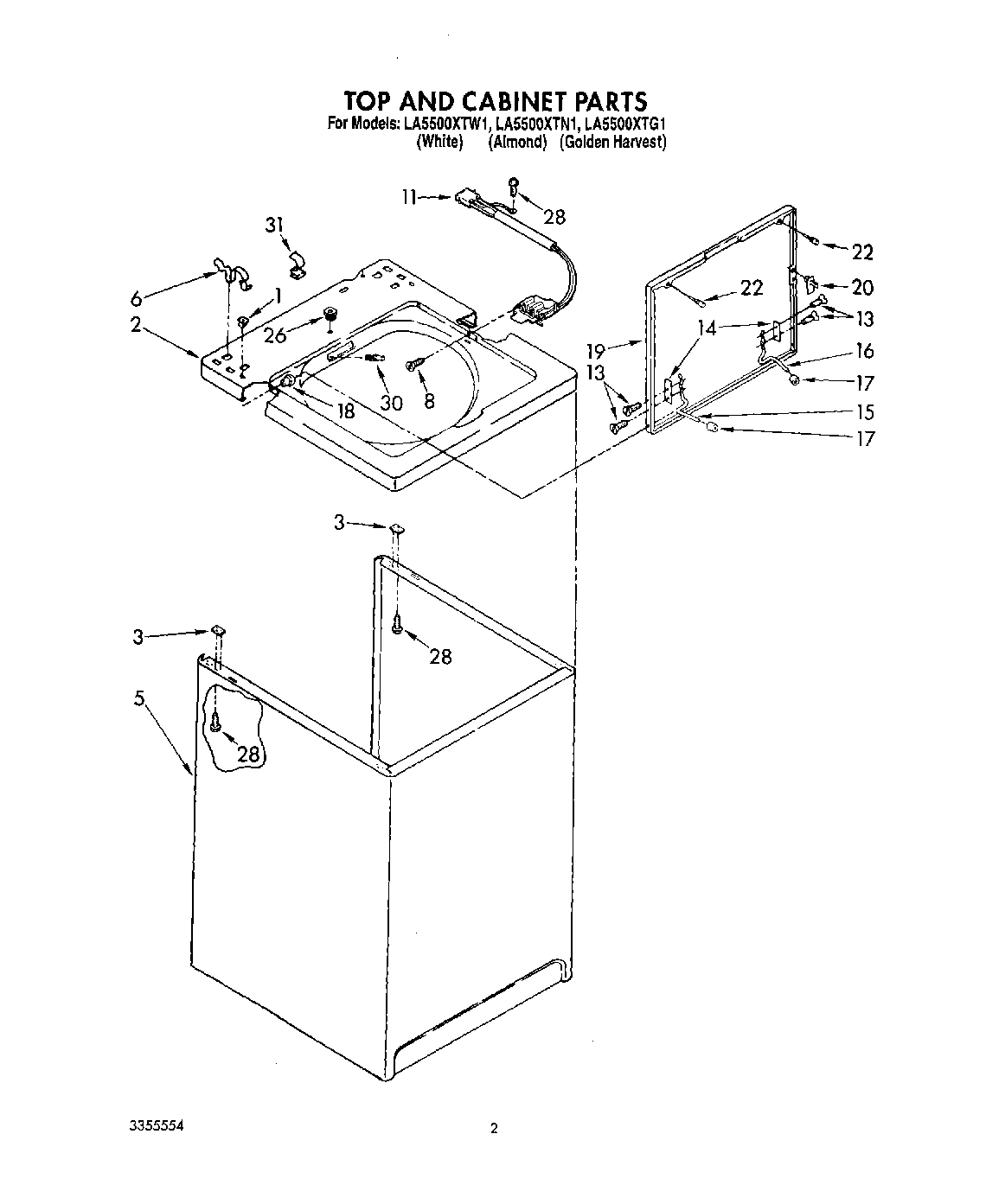 02 - TOP AND CABINET, LIT/OPTIONAL