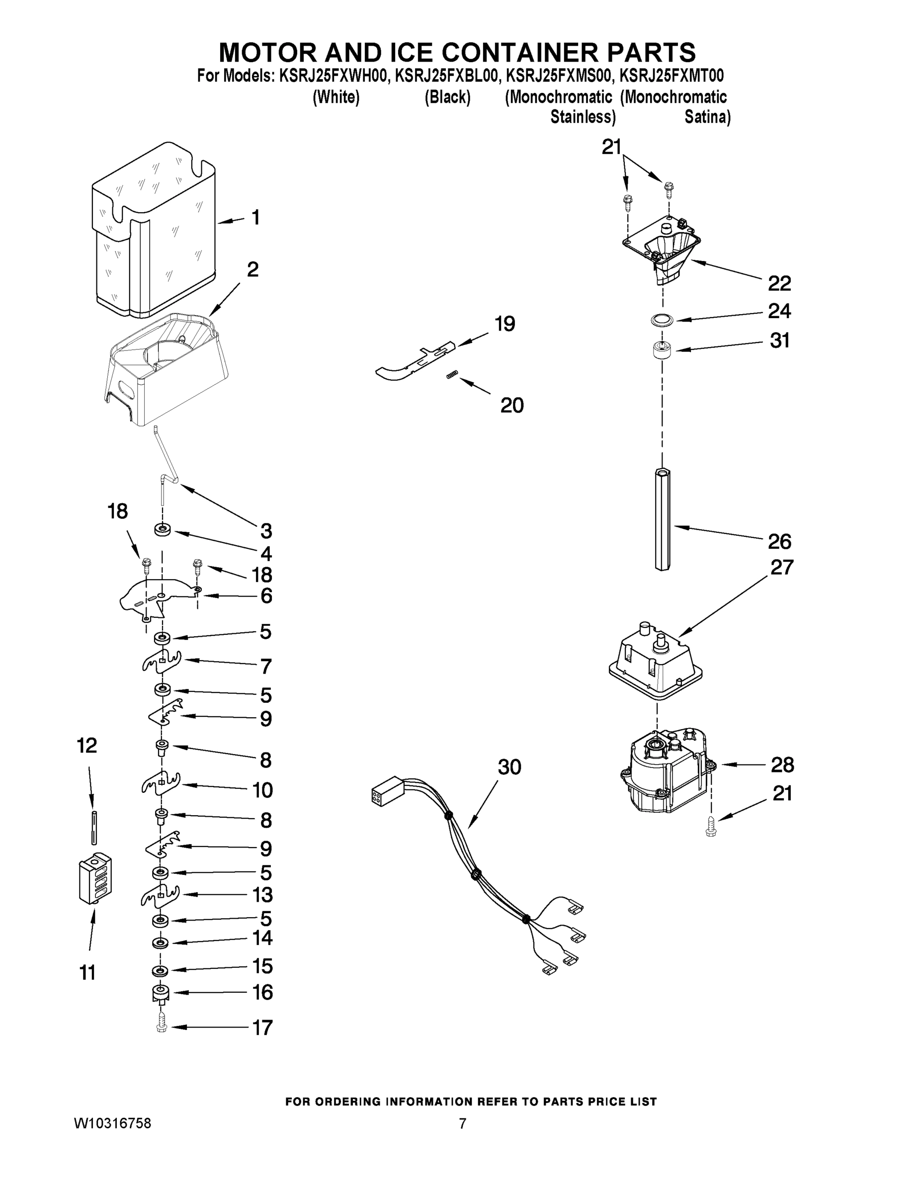 05 - MOTOR AND ICE CONTAINER PARTS