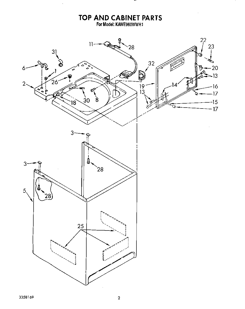 02 - TOP AND CABINET, LIT/OPTIONAL