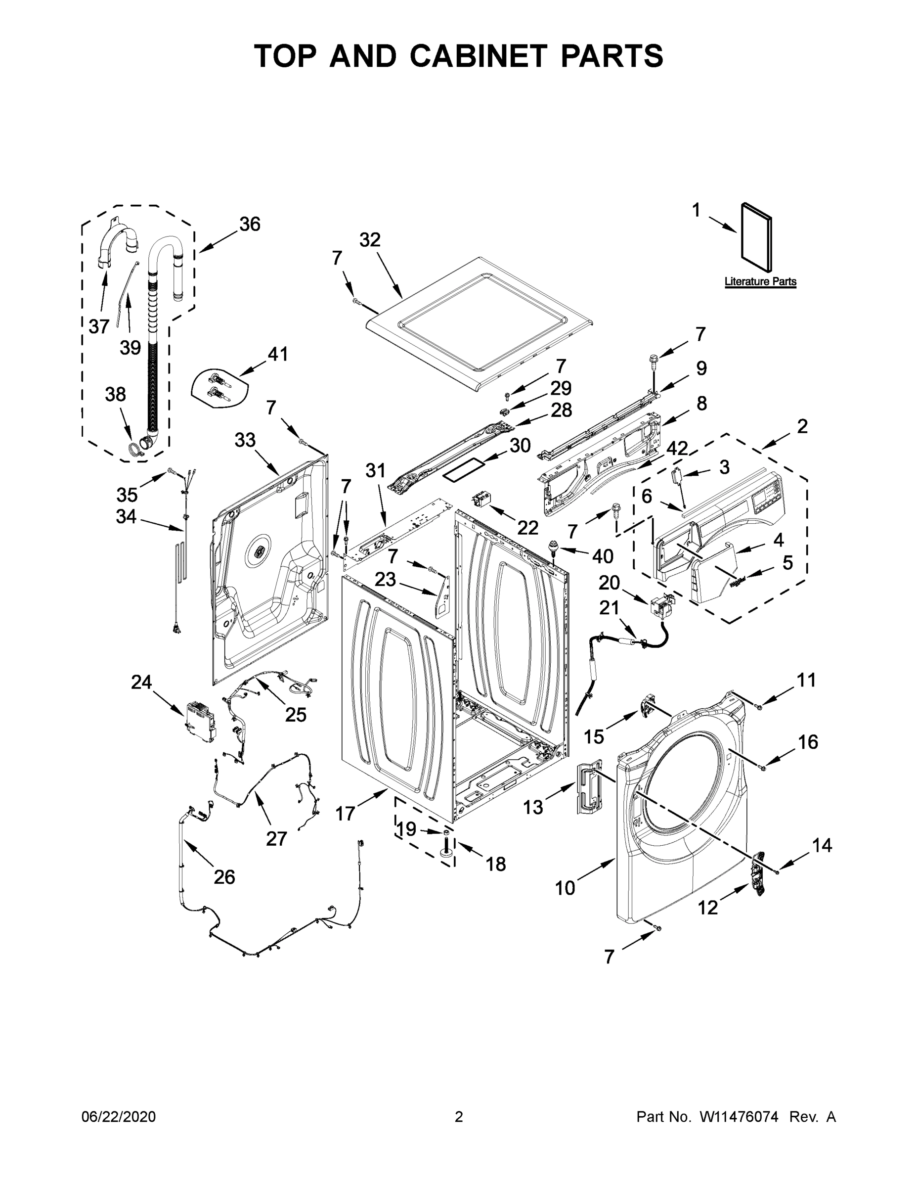 02 - TOP AND CABINET PARTS