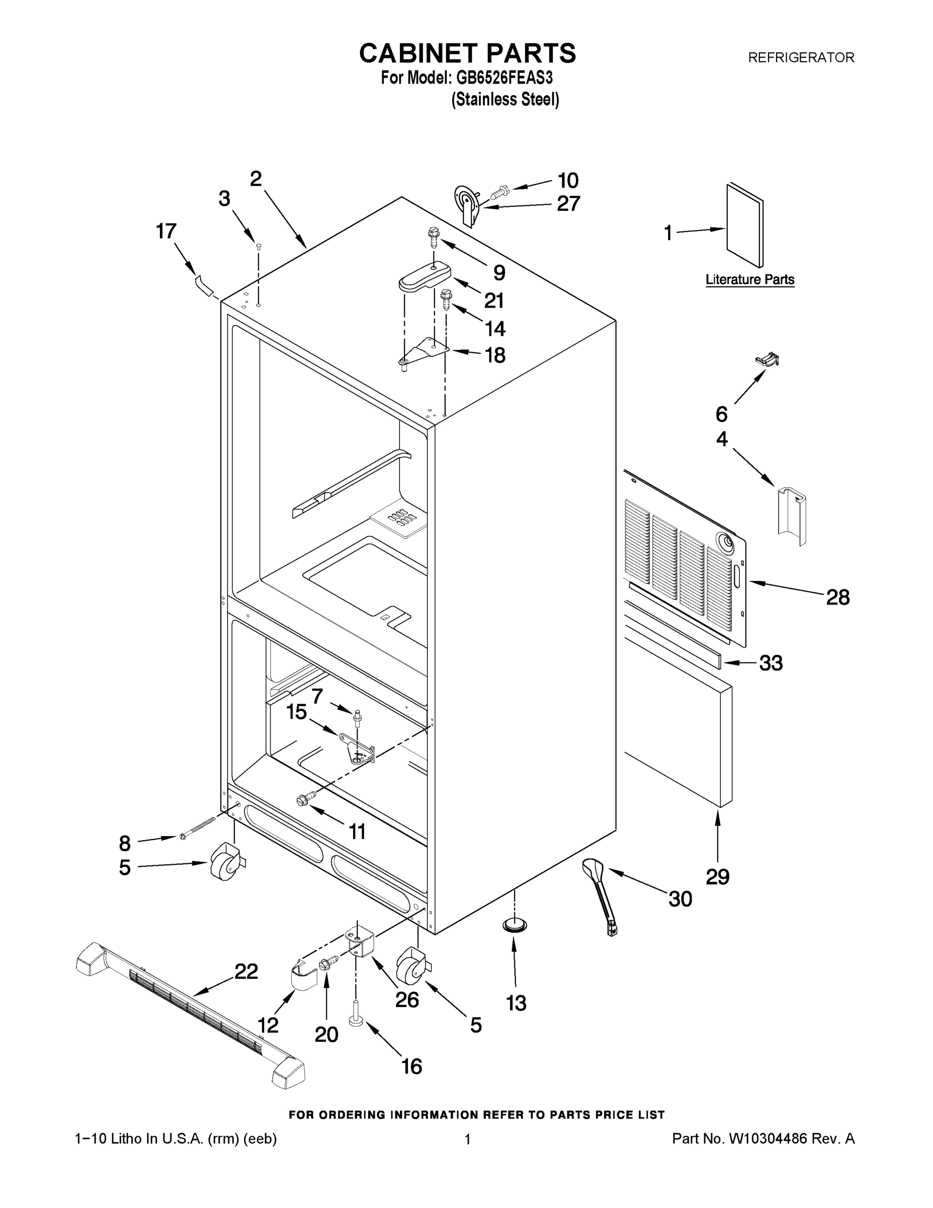 01 - CABINET PARTS