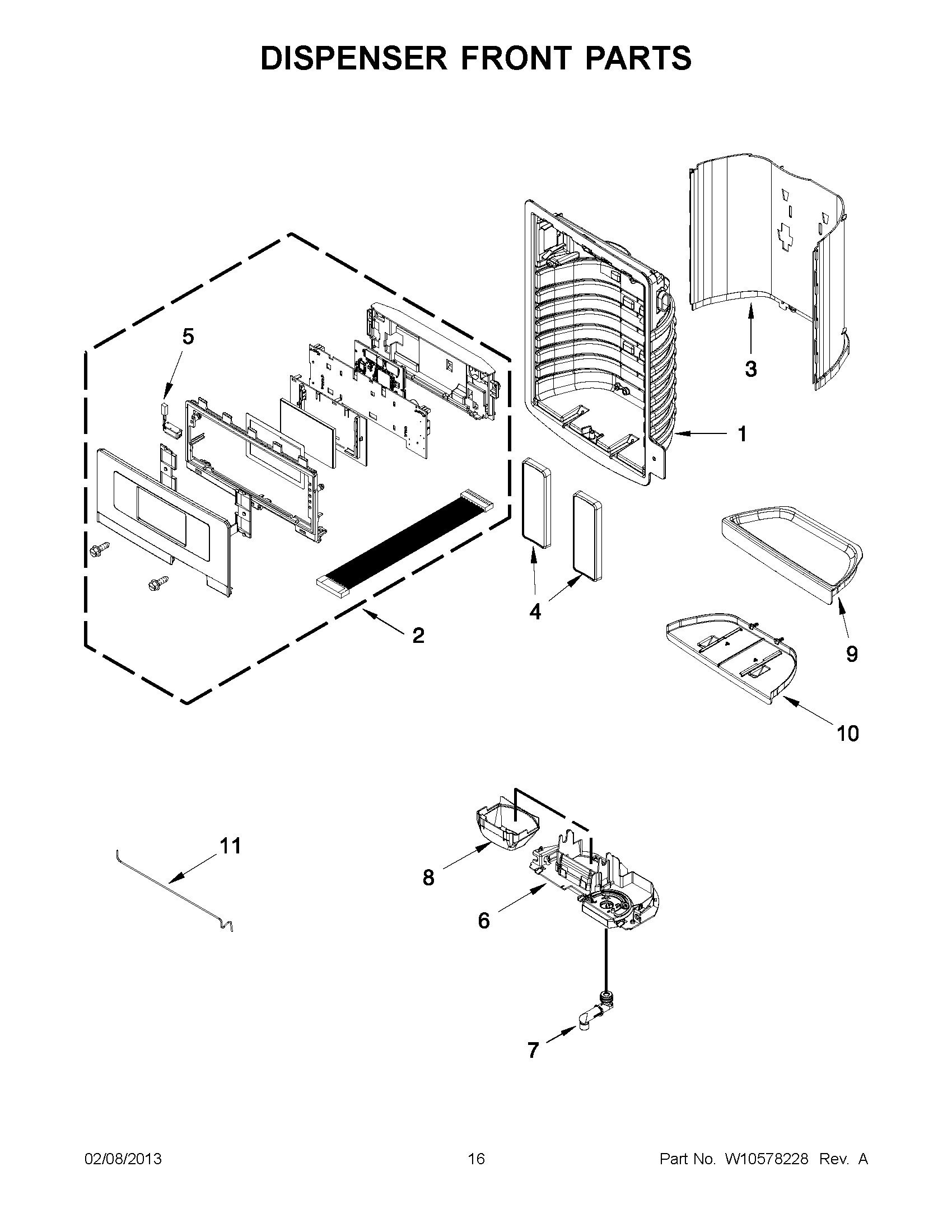 08 - DISPENSER FRONT PARTS