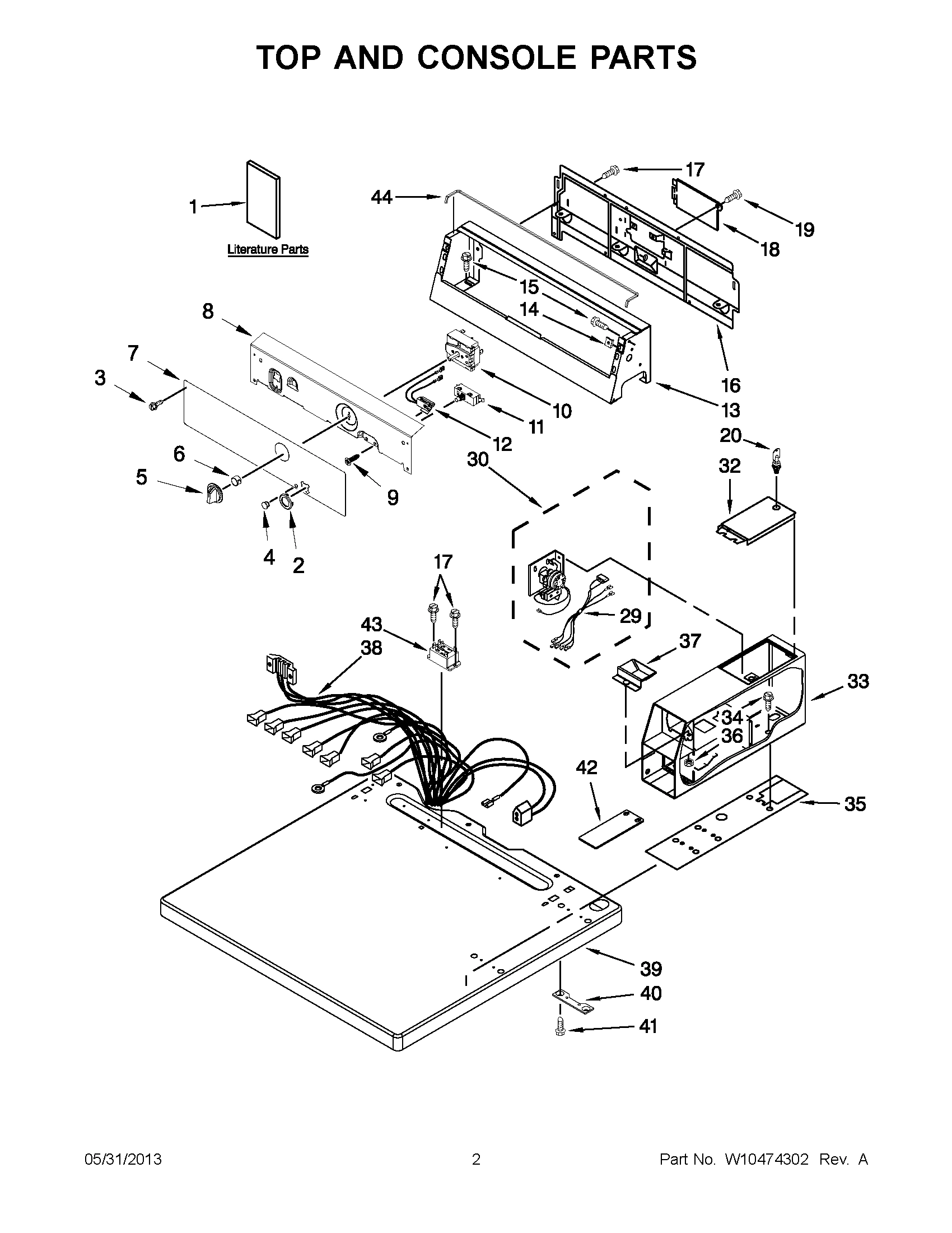 01 - TOP AND CONSOLE PARTS