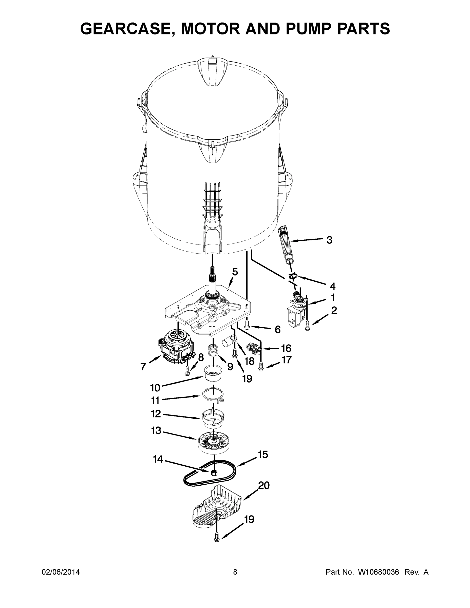 05 - GEARCASE, MOTOR AND PUMP PARTS