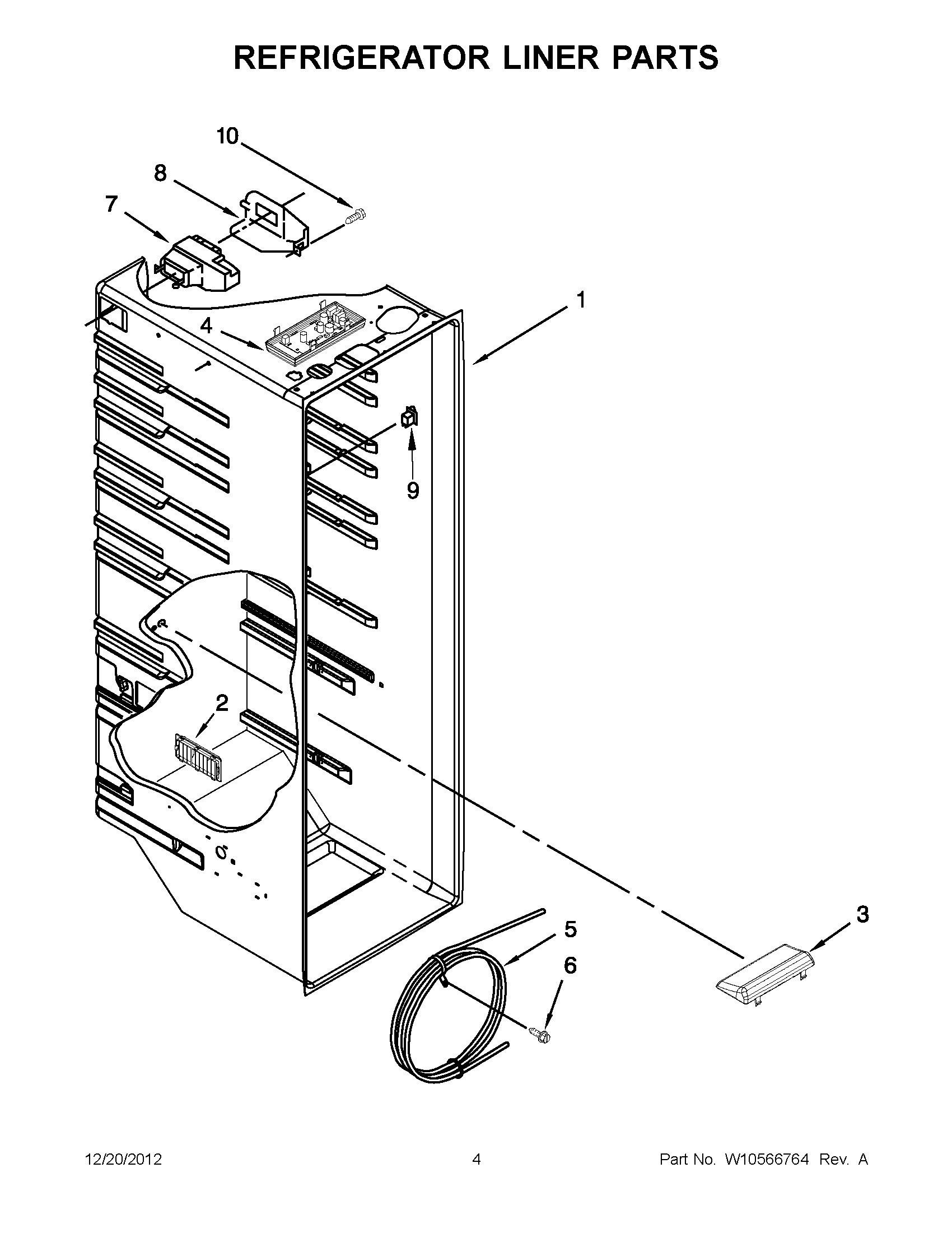 02 - REFRIGERATOR LINER PARTS