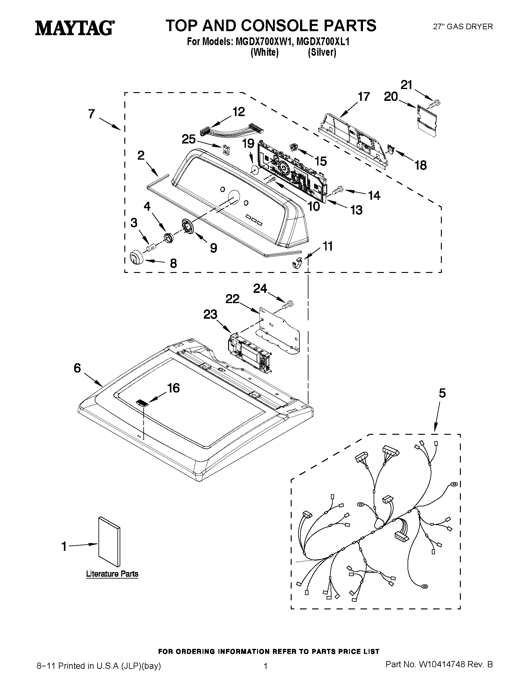 01 - TOP AND CONSOLE PARTS