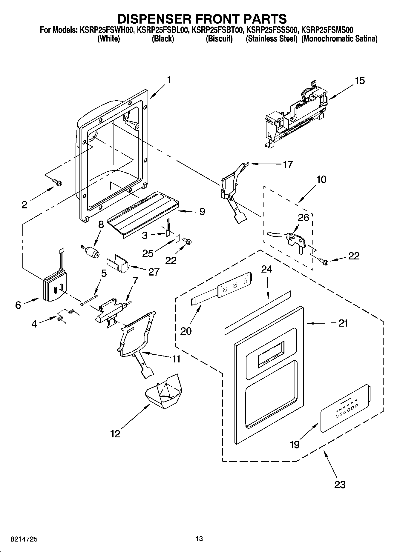 08 - DISPENSER FRONT PARTS