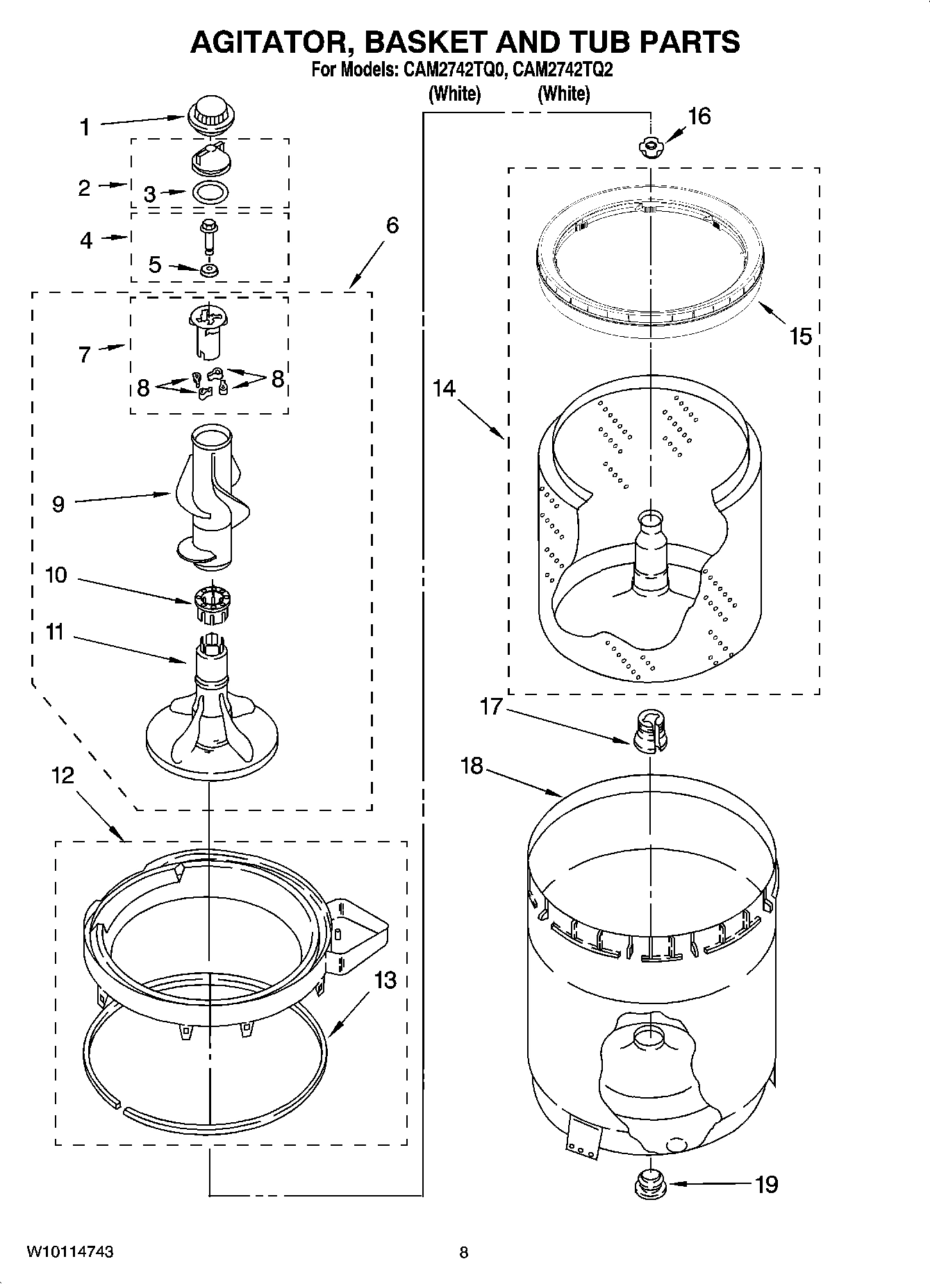 05 - AGITATOR, BASKET AND TUB PARTS