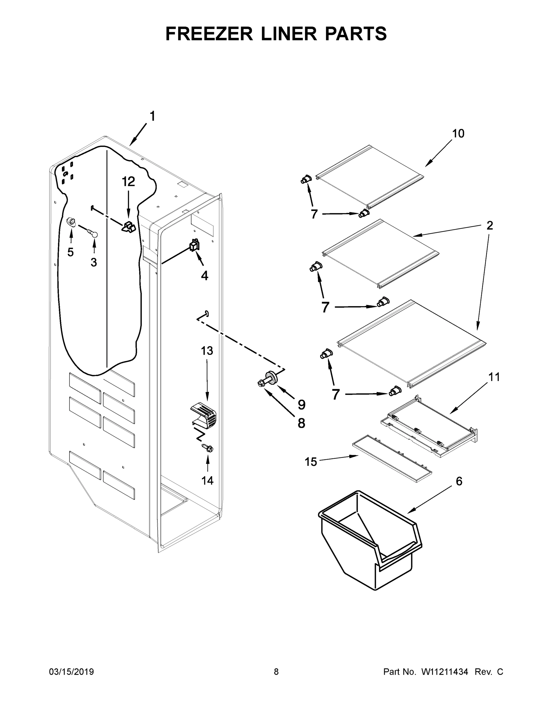 05 - FREEZER LINER PARTS